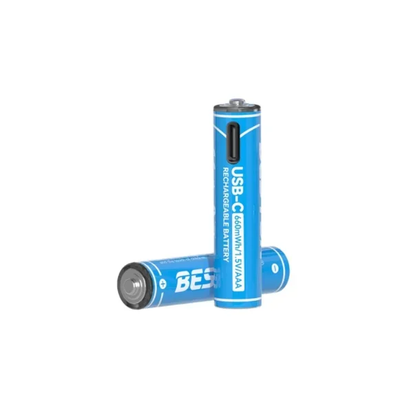 USB-C Şarjlı İnce 1.5V AAA Pil 2'li Set