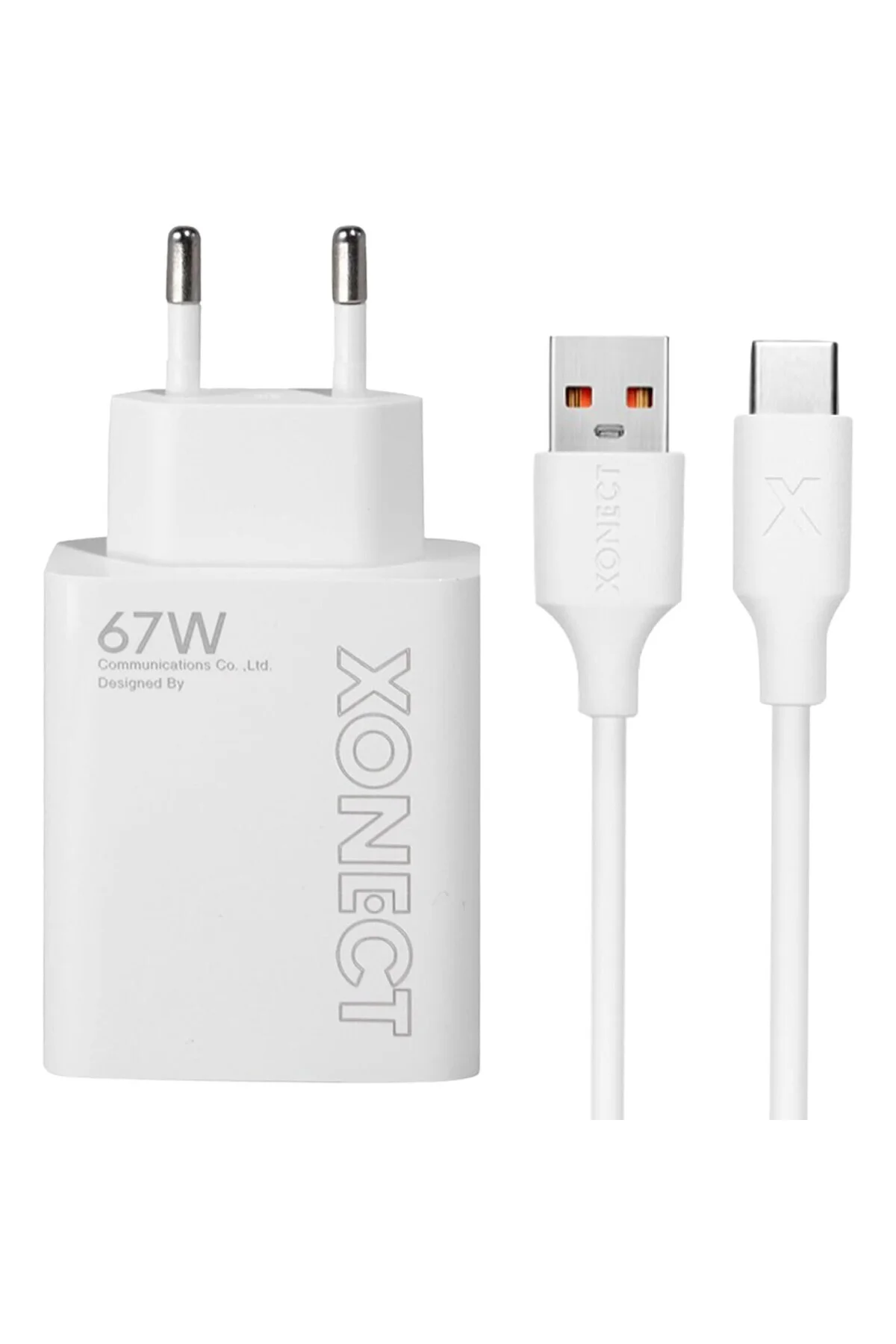 USB Çıkışlı 67W Hızlı Şarj Adaptörü ve 1M USB to Type-C Kablo Seti