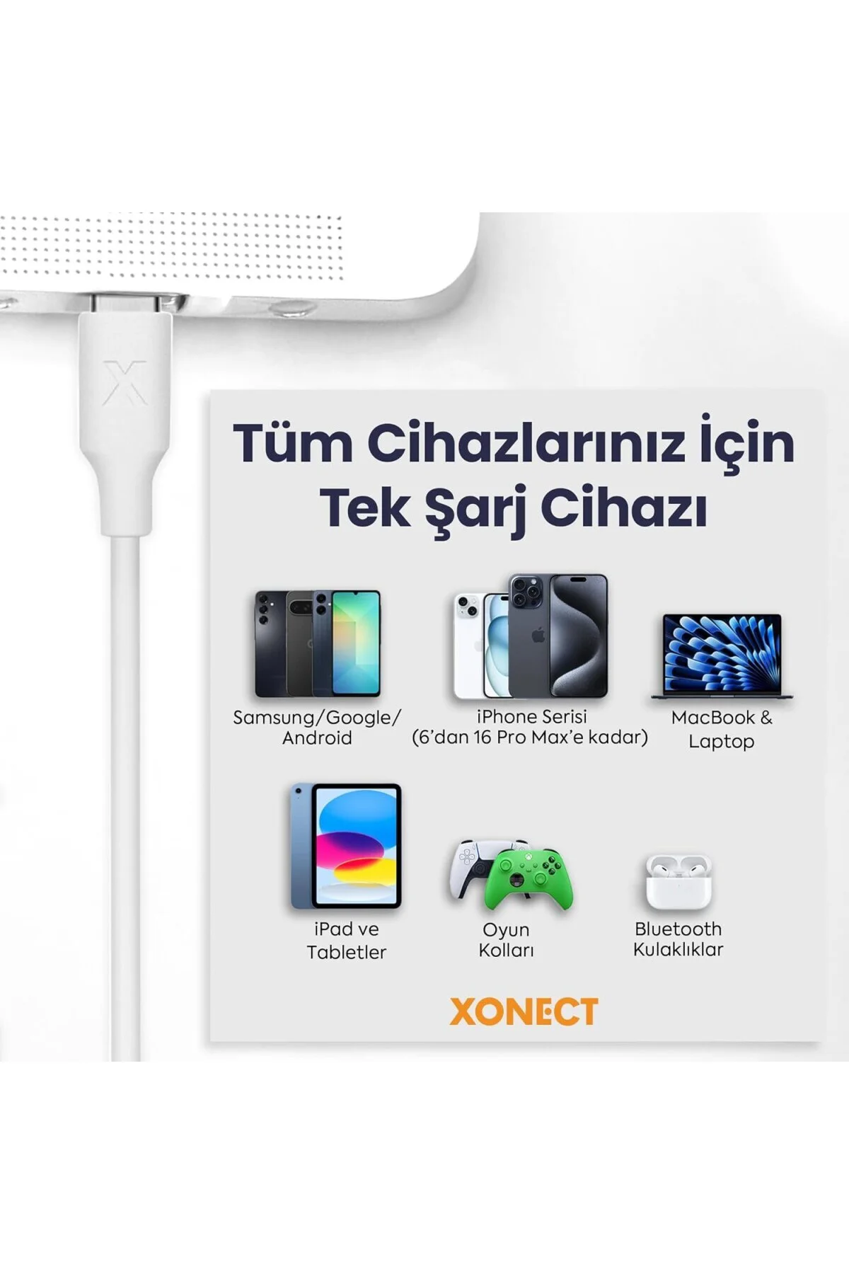 USB Çıkışlı 67W Hızlı Şarj Adaptörü ve 1M USB to Type-C Kablo Seti