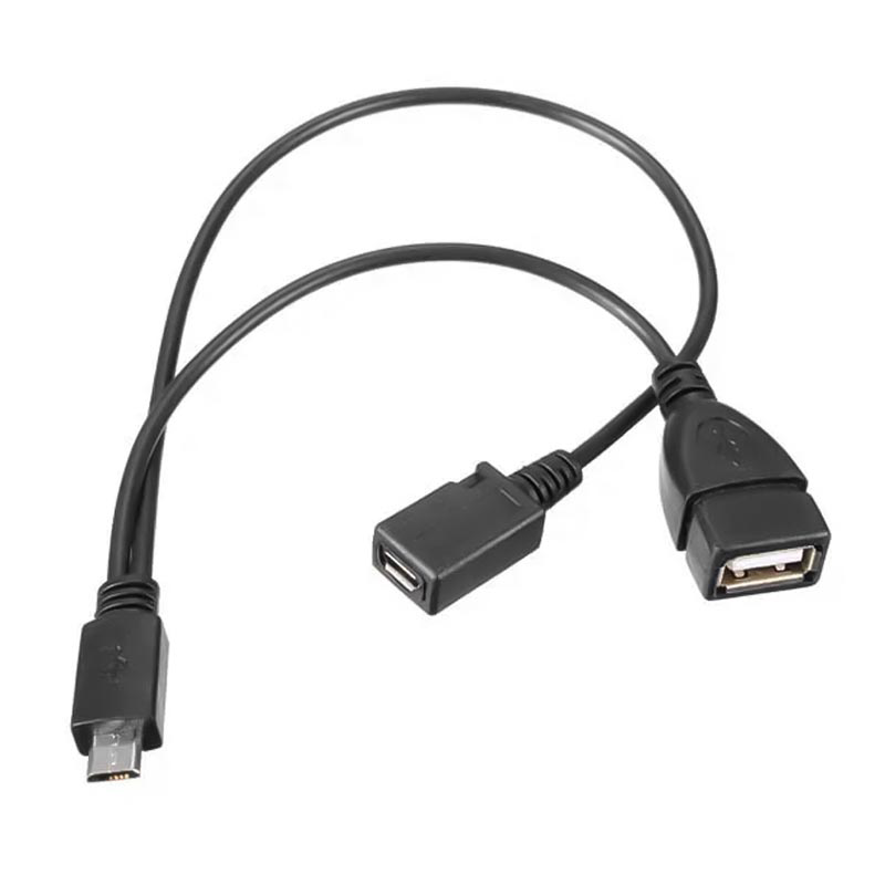 USB DİŞİ MİCRO USB ERKEK-DİŞİ Y 20 CM OTG KABLO (4741)