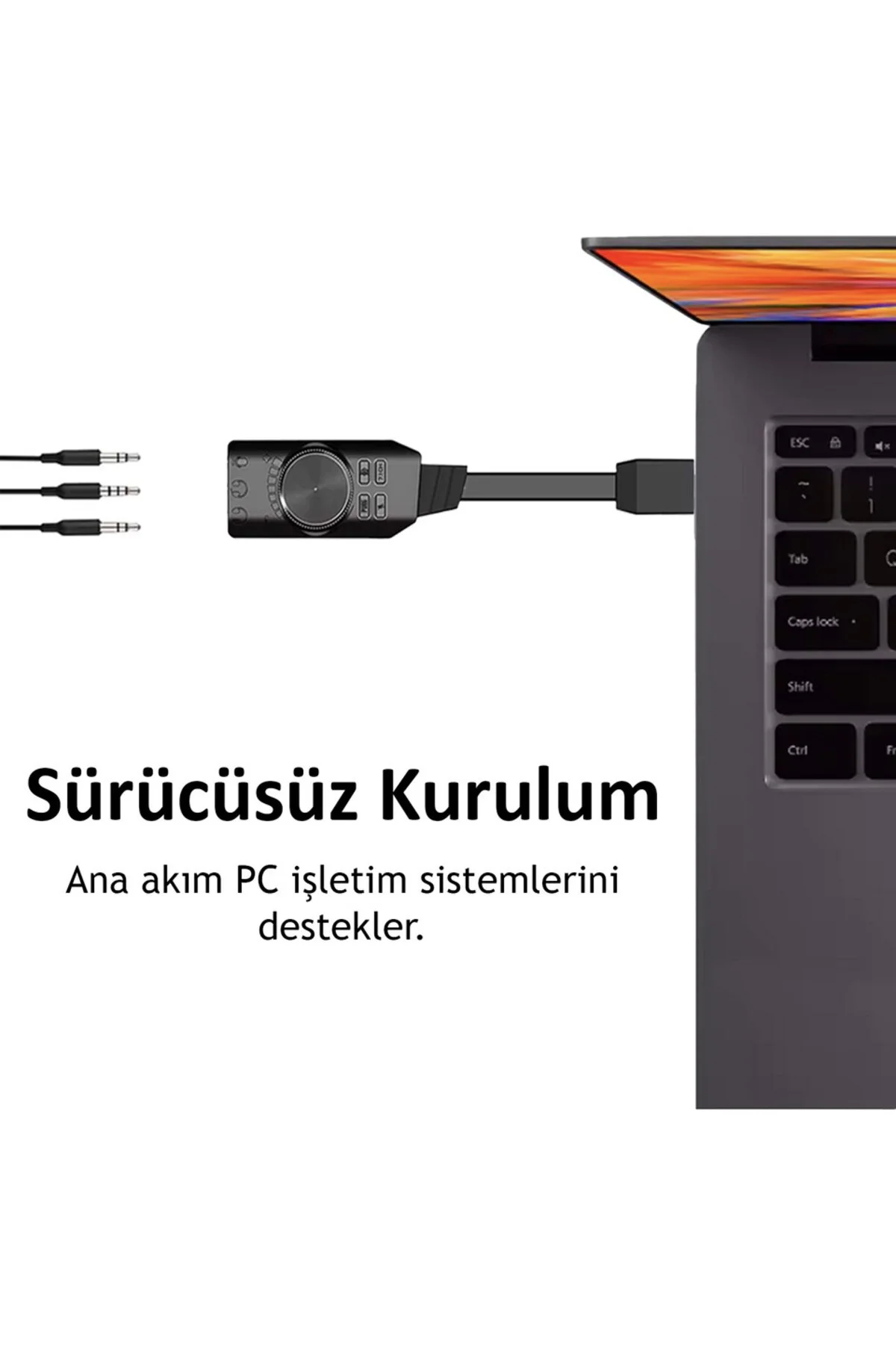USB DSP Sound Card 7.1 Harici Ses Kartı Gaming PU BG LOL Val orant Mikrofonlu Kulaklık Adaptörü Tak Çalıştır USB DSP Sound Card 7.1 Harici Ses Kartı Gaming PU BG LOL Val orant Mikrofonlu Kulaklık Adaptörü Tak Çalıştır