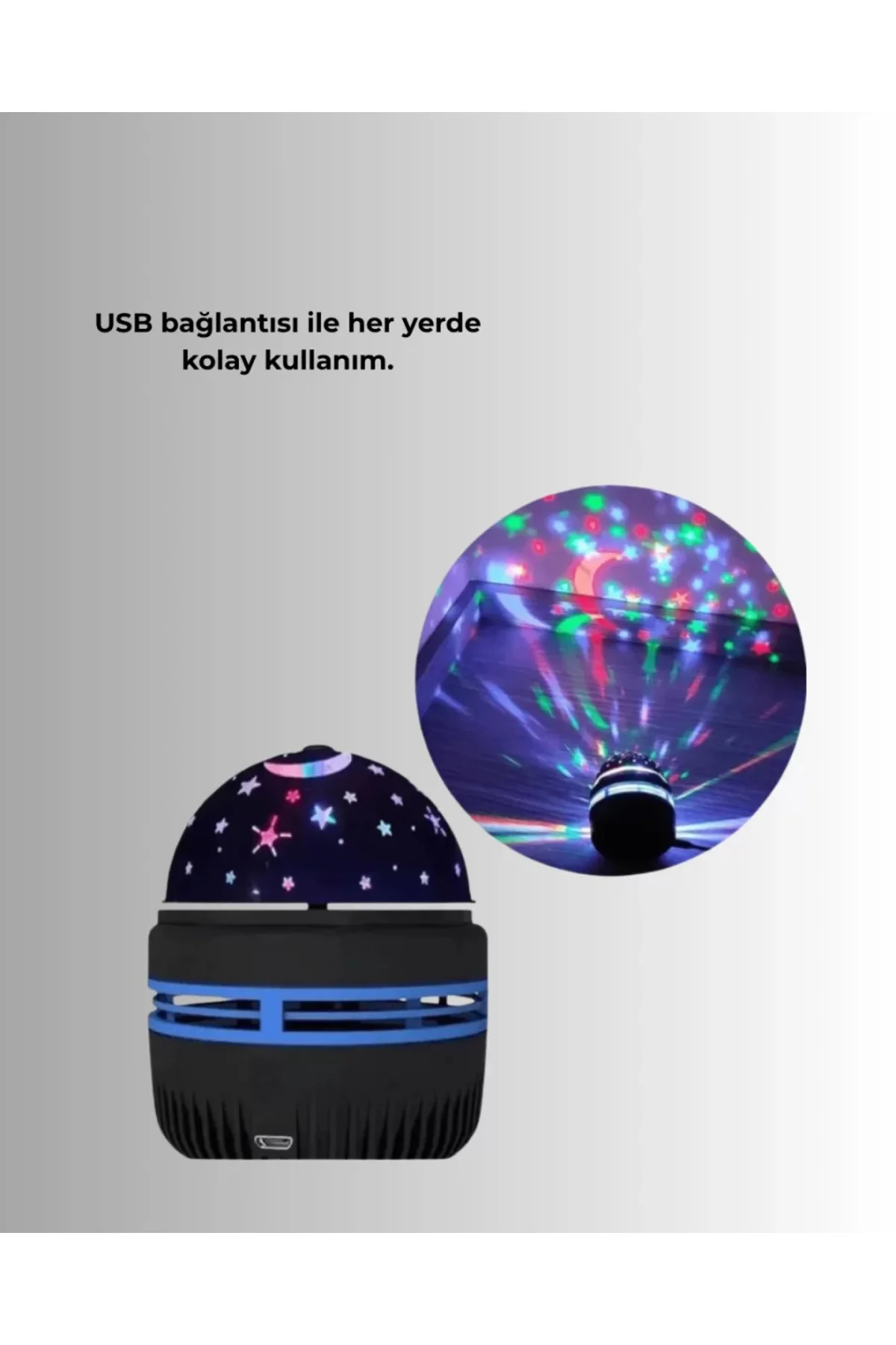 USB Galaxy Projektör Lamba – Romantik Atmosfer, Çocuk Odası, Part