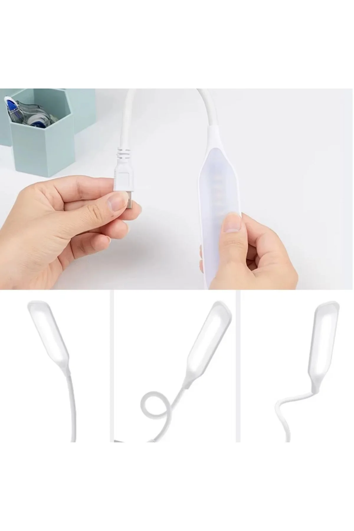 USB Girişli 14 Ledli 3 Kademeli Dokunmatik Masa/Kitap Okuma Lambası Ledi Beyaz USB Girişli 14 Ledli 3 Kademeli Dokunmatik Masa/Kitap Okuma Lambası Ledi Beyaz