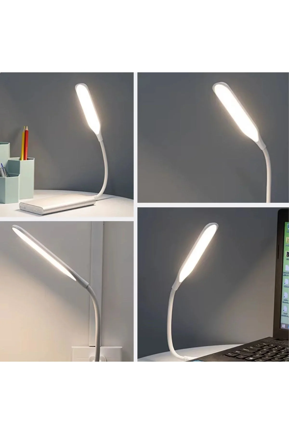 USB Girişli 14 Ledli 3 Kademeli Dokunmatik Masa/Kitap Okuma Lambası Ledi Beyaz USB Girişli 14 Ledli 3 Kademeli Dokunmatik Masa/Kitap Okuma Lambası Ledi Beyaz