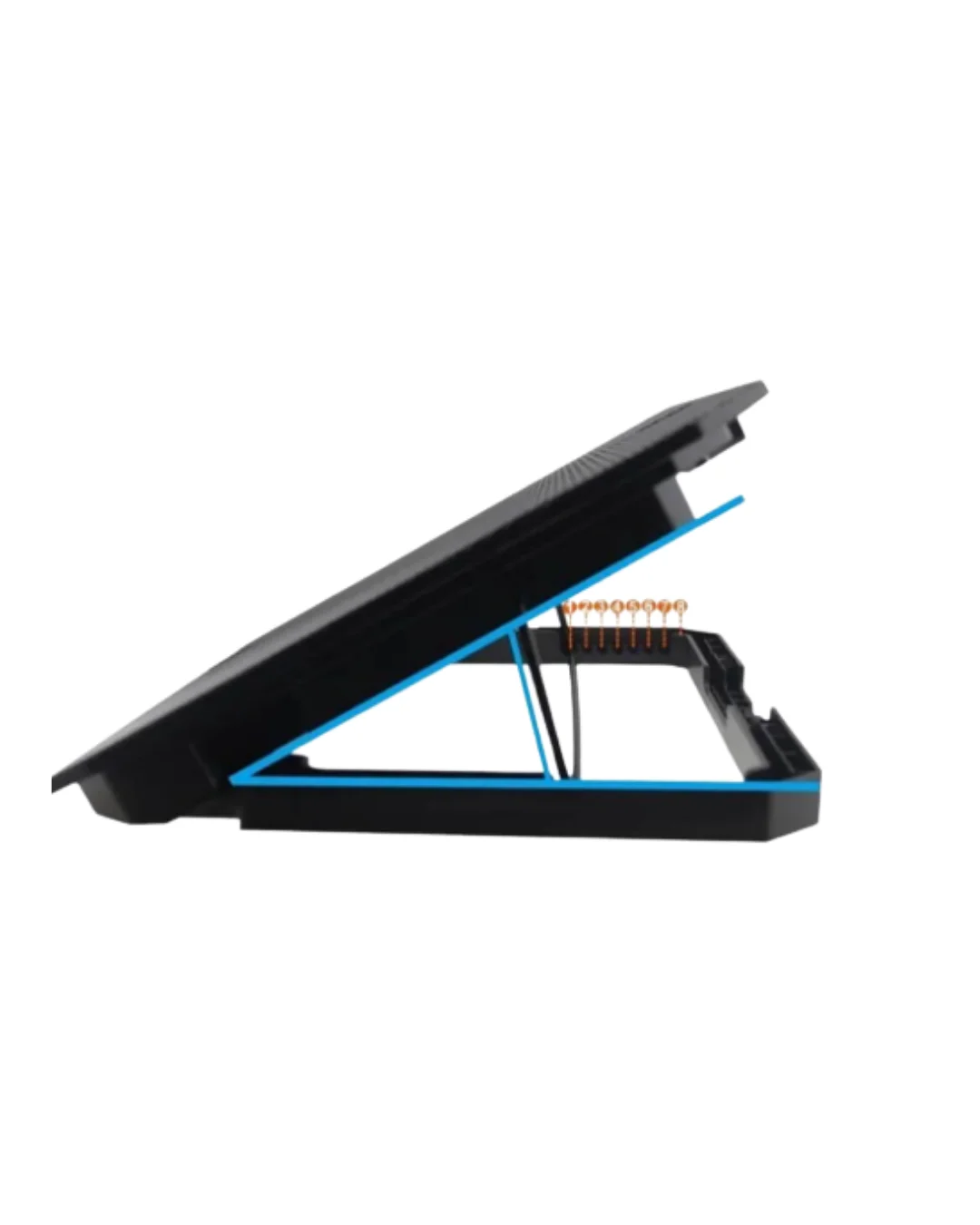 USB Girişli Laptop Soğutma Standı Çift Fan Mavi Işıklı Notebook Soğutucu