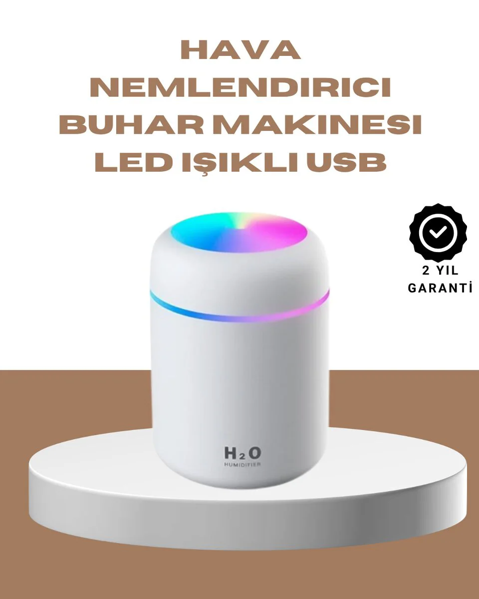 USB Girişli Taşınabilir Mini Nemlendirici 300ml - Ofis ve Seyahat İçin Hızlı Nem Çözümü