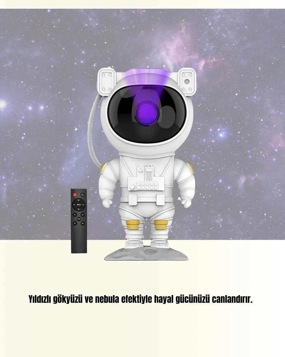 USB Güç Bağlantılı Çok Fonksiyonlu Astronot Gece Lambası