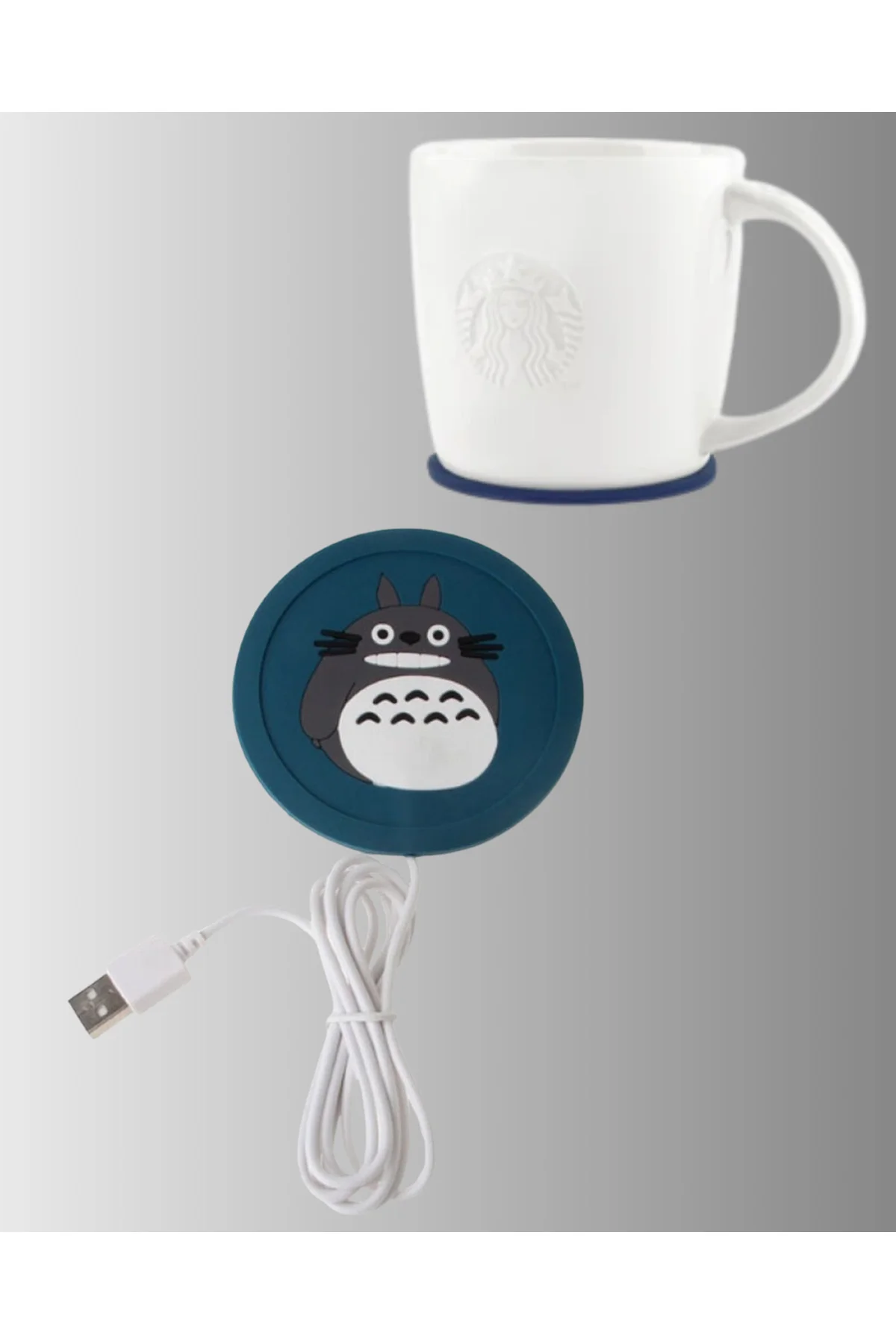 Usb Güçlü Isıtıcı Bardak Matı 45–60° Sıcaklık Koruma Silikon Yapı - Görsel 2