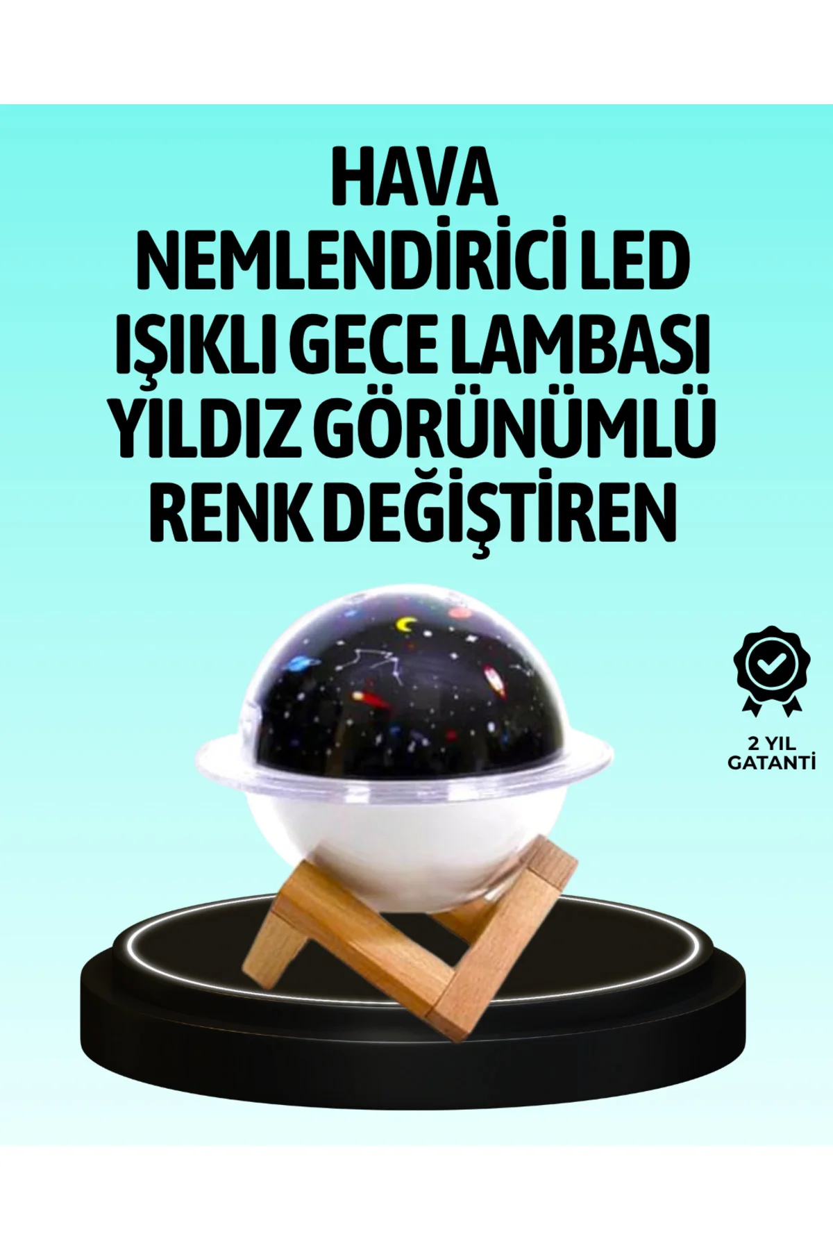 USB ile çalışan projektörlü aromaterapi nemlendirici masaüstü kullanım için uygun
