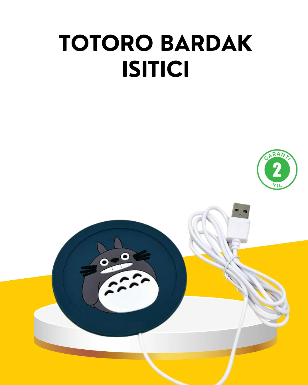 USB Isıtıcı Bardak Altlığı Totoro Desenli 45°–60° Sıcaklık Koruma USB Isıtıcı Bardak Altlığı Totoro Desenli 45°–60° Sıcaklık Koruma