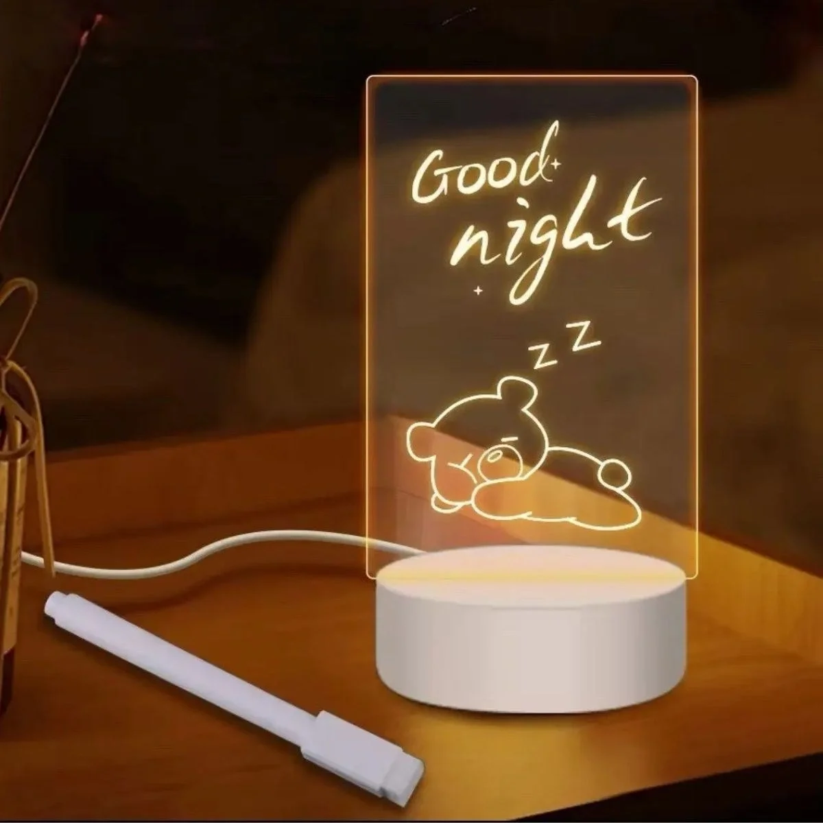 Usb Kablolu Işıklı Kendiliğinden Beyaz Kalemli-silgili Kreatif 3d Görselleştirme Led Lambası Bx40 Fiyatı, Yorumları ve Özellikleri