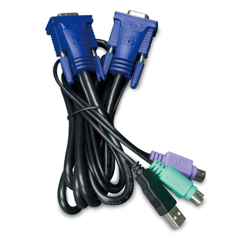 USB KVM Kablosu, entegre PS2  USB Çevirici, 3 Metre 3M USB KVM Ca