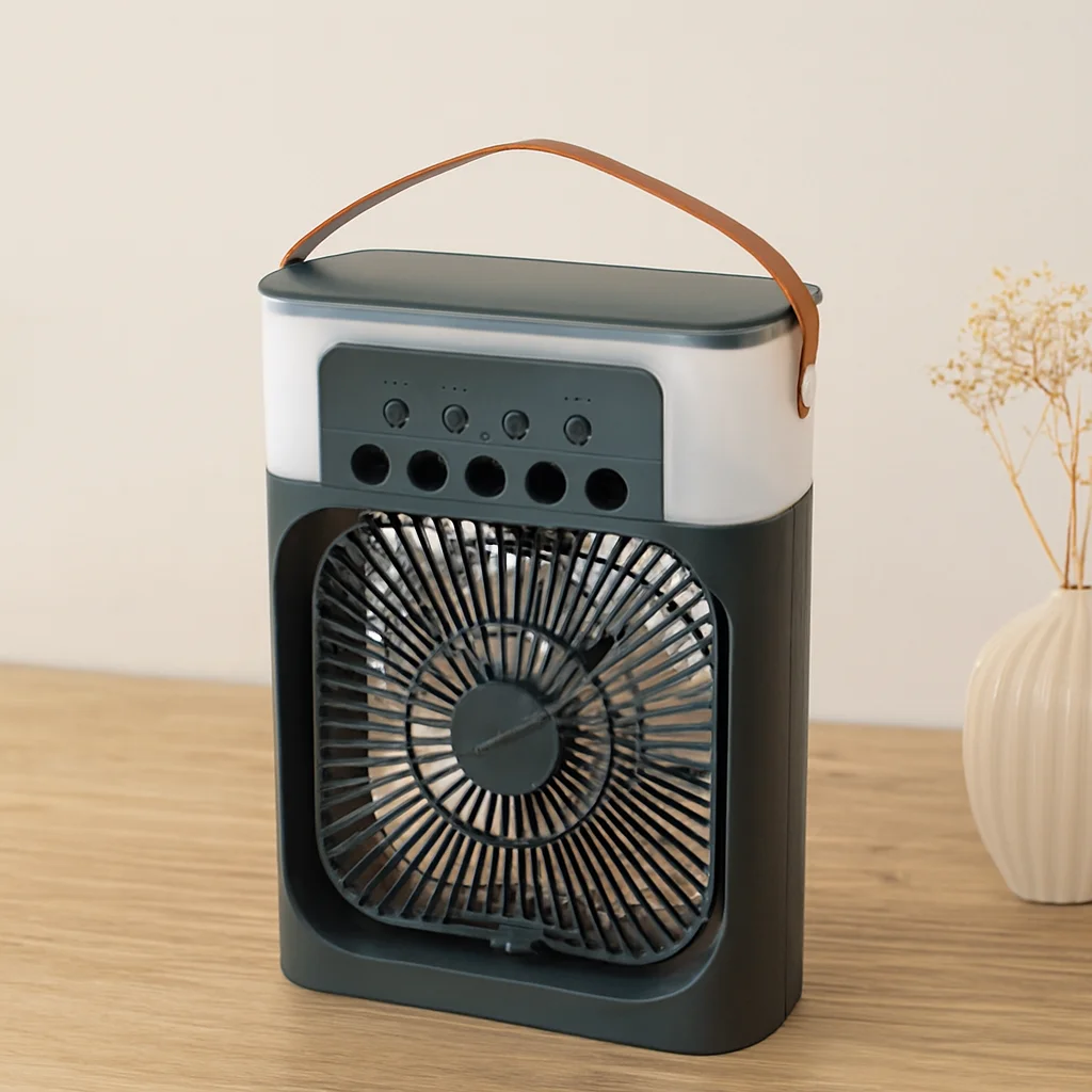 USB Masaüstü Ultrasonik Hava Nemlendirici Fan 360° Gece Lambası - 3 Kademe USB Masaüstü Ultrasonik Hava Nemlendirici Fan 360° Gece Lambası - 3 Kademe