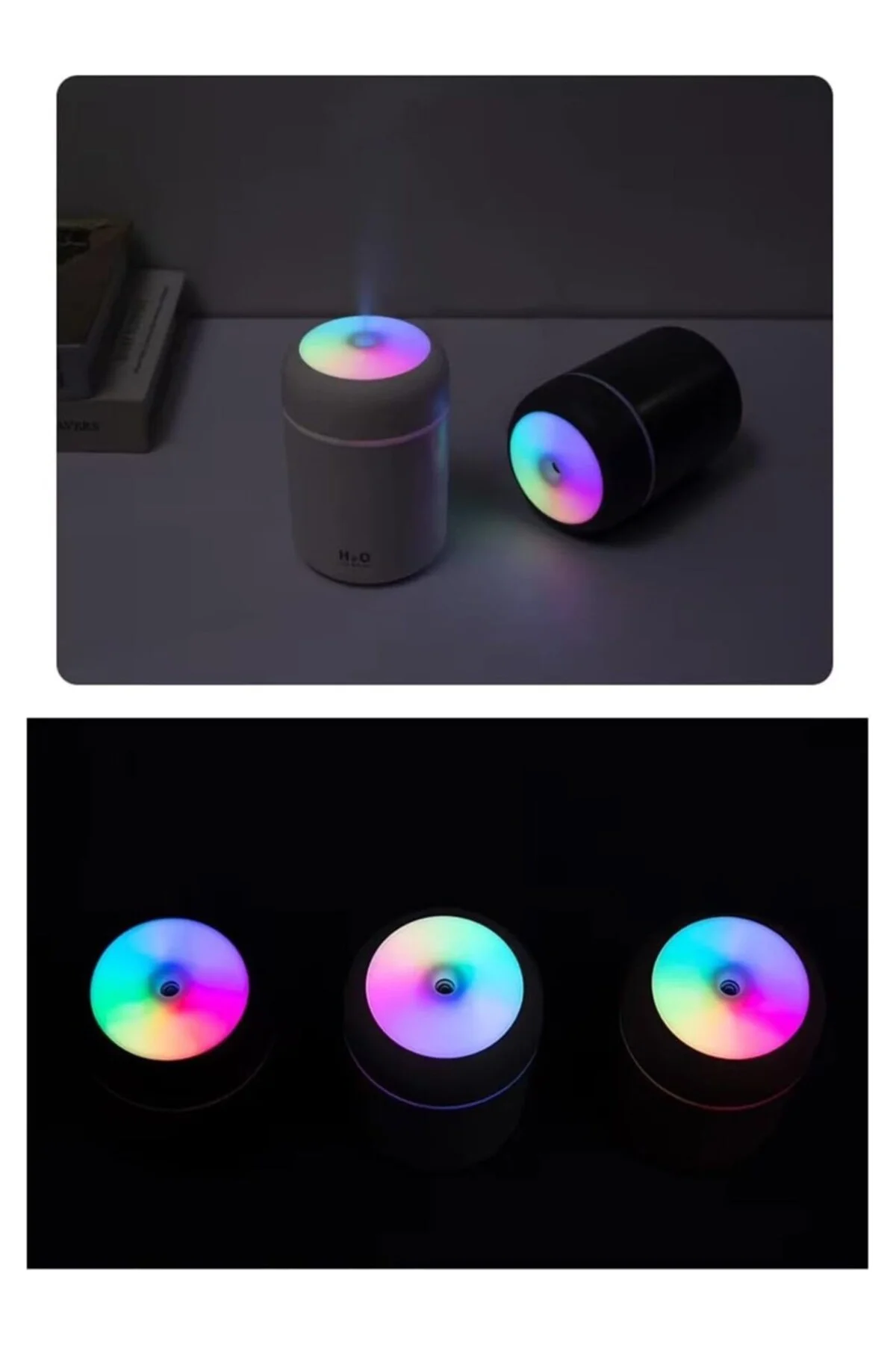 USB Mini LED Hava Nemlendirici – 300 ml Ultrasonik Sessiz Buhar & Otomatik Kapanma | Ev, Ofis, Araç