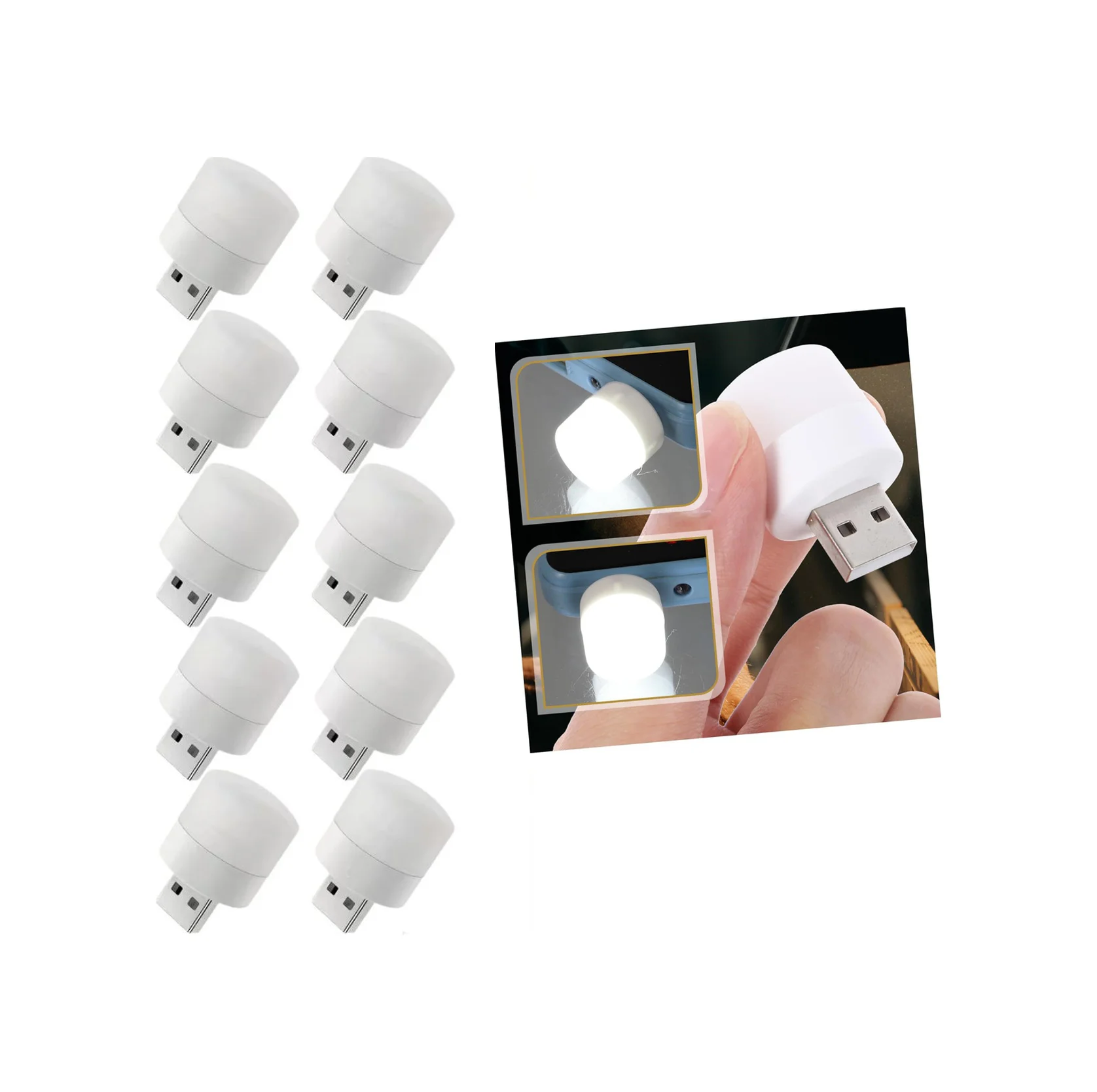 Usb Mini Top Led 10 Lu Aydınlatma Seti Beyaz Renkli Gece Lambası, Usb Mini Top Led 10 Lu Aydınlatma Seti Beyaz Renkli Gece Lambası,