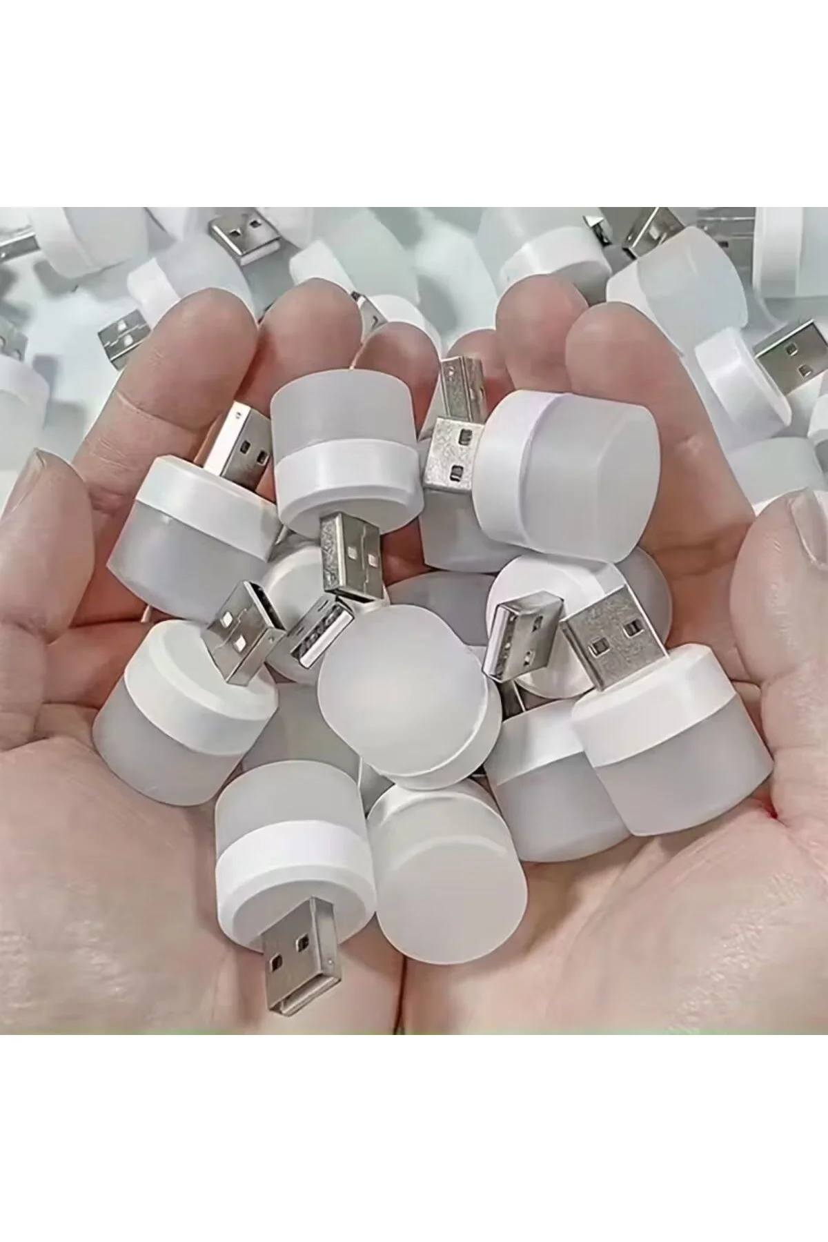 USB Mini Top LED 10’lu – Sıcak Renkli Gece Lambası, Enerji Tasarr