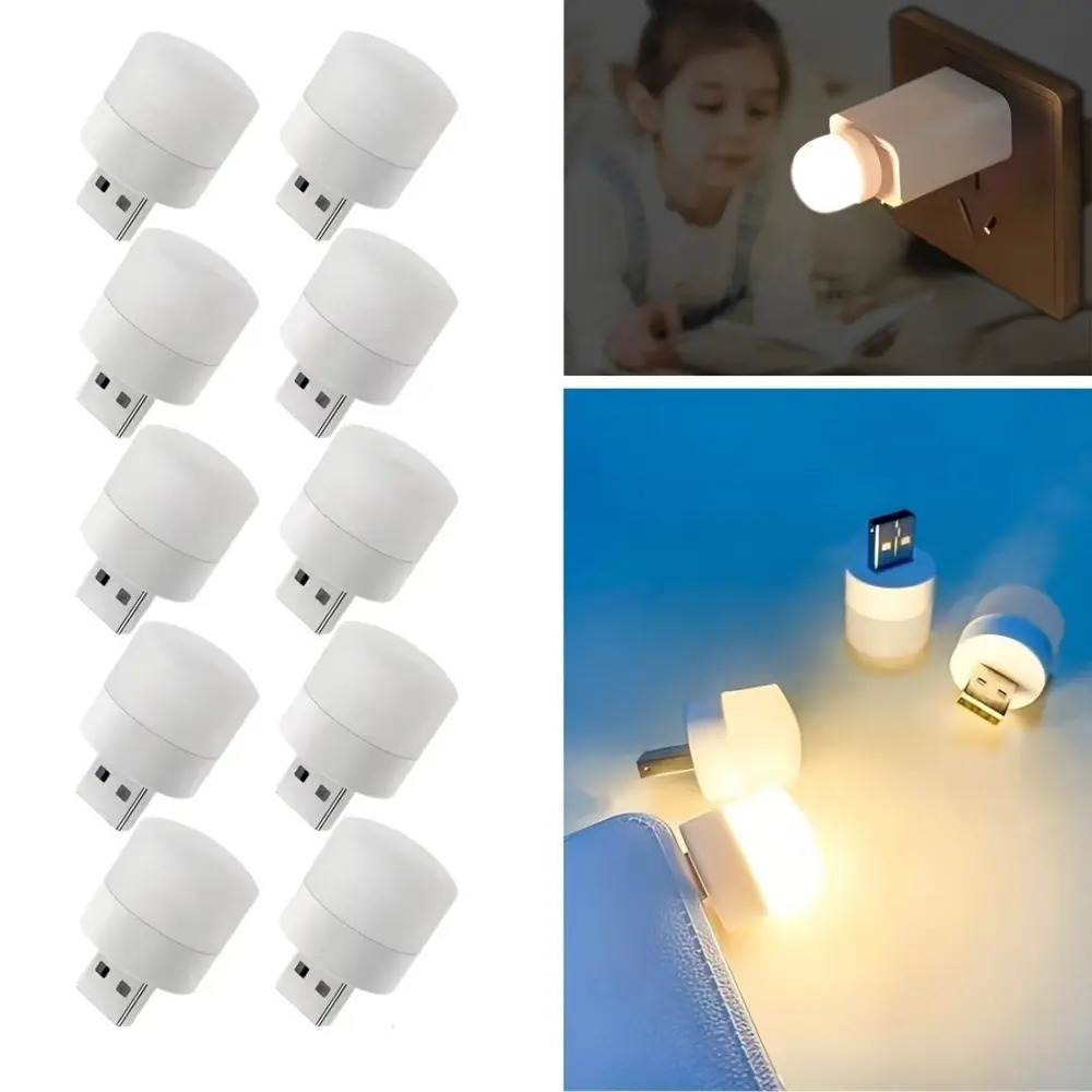 USB Mini Top LED 10’lu Aydınlatma Seti – Sıcak Renkli Gece Lambas