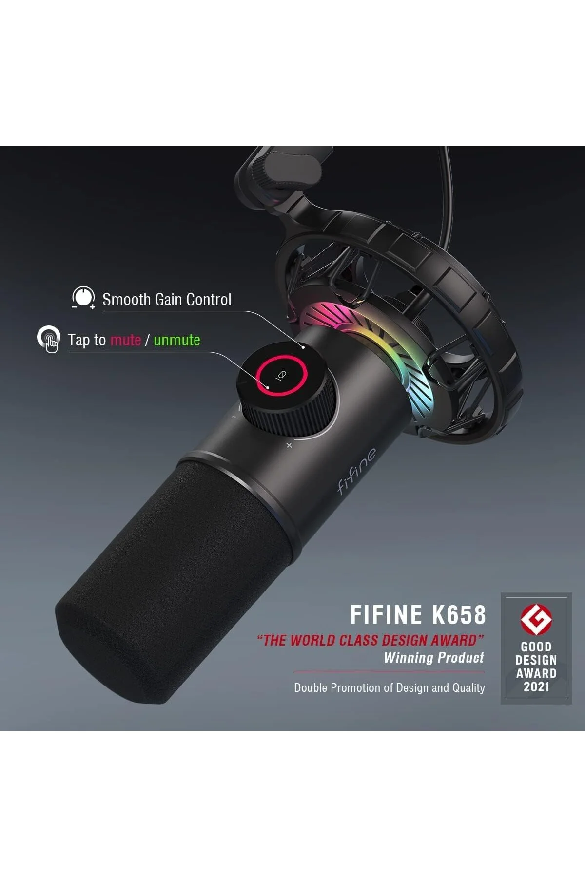 USB Oyun Mikrofonu, PC için RGB Dinamik Mikrofonlar, Sessiz Düğme USB Oyun Mikrofonu, PC için RGB Dinamik Mikrofonlar, Sessiz Düğme