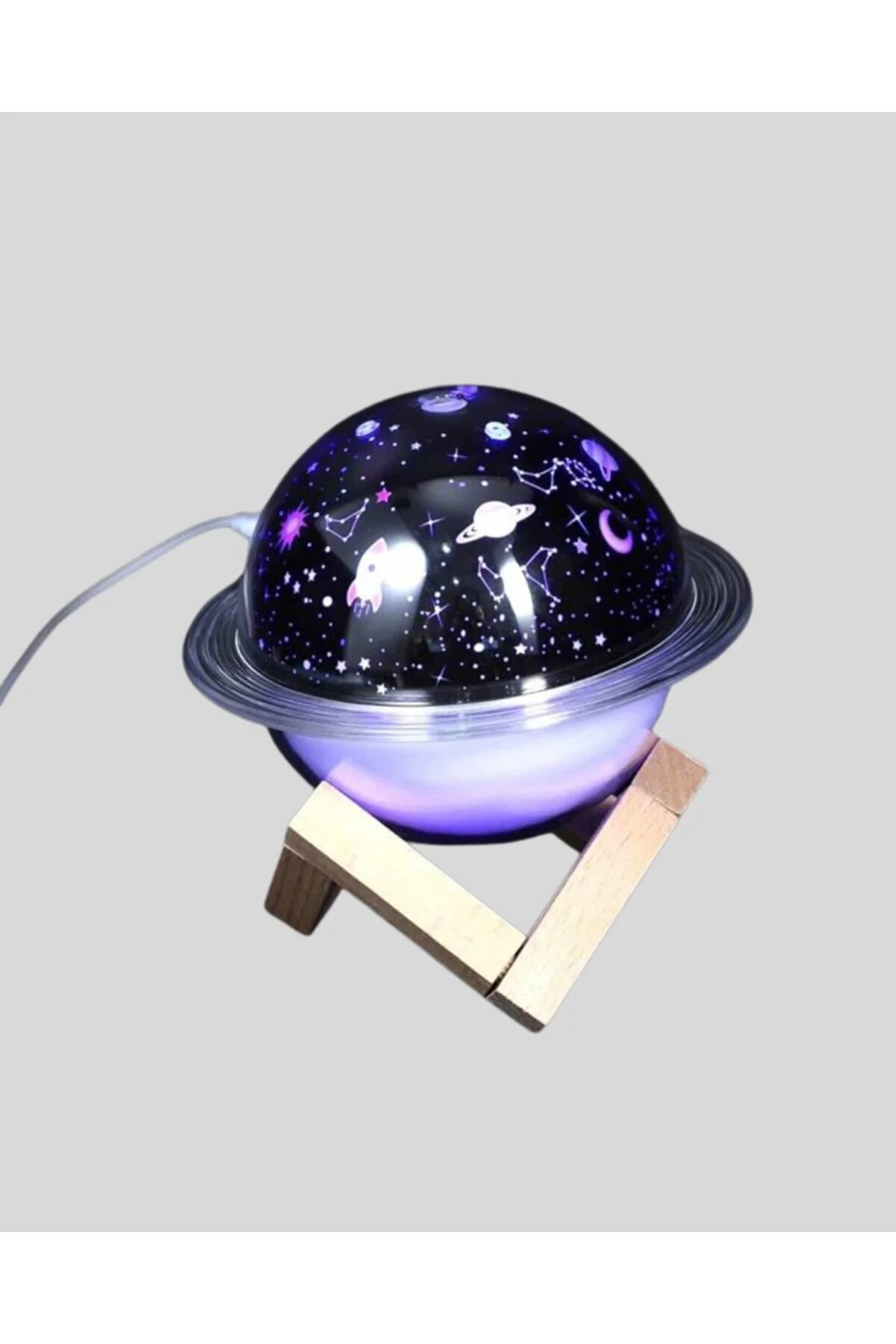 USB Projeksiyon Gece Lambası ve Hava Nemlendirici – Aromaterapi Destekli Taş - ayr6193-3893