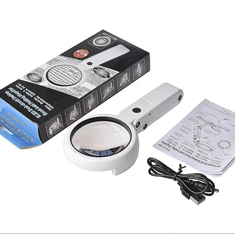USB Şarj Edilebilir Katlanabilir Büyüteç | 3.5X 10X 8 LED'li Taşınabilir Büyüteç Fiyatı, Yorumları ve Özellikleri