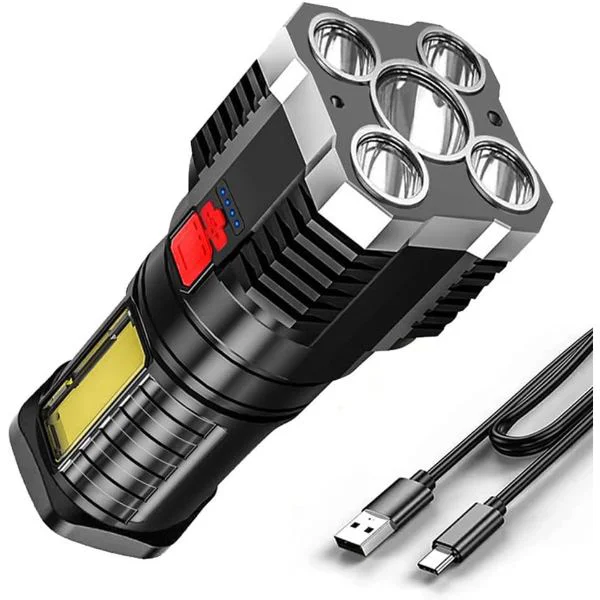 USB Şarjlı 4 Modlu Çok Fonksiyonlu El Feneri USB Şarjlı 4 Modlu Çok Fonksiyonlu El Feneri