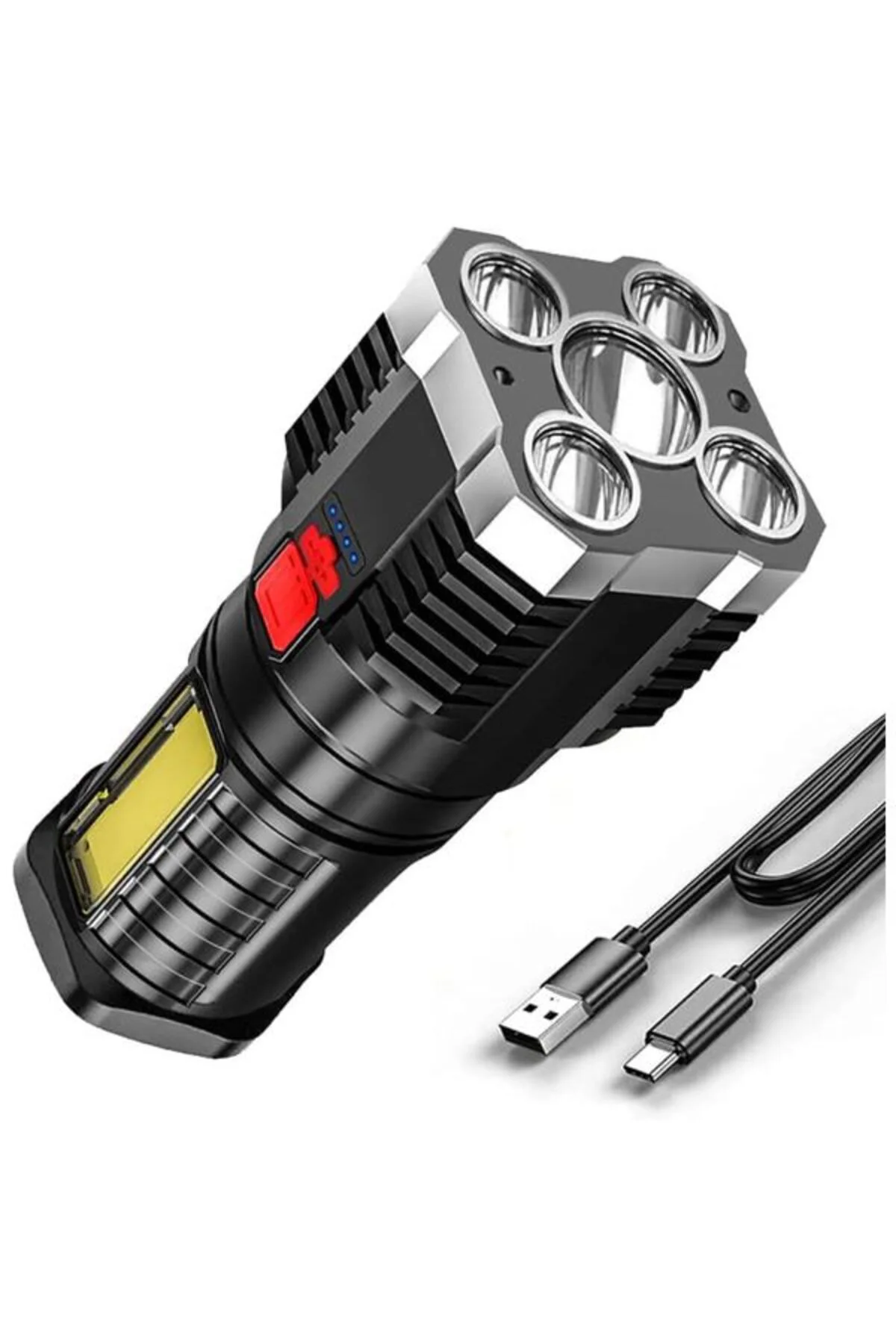 USB Şarjlı 4 Modlu El Feneri