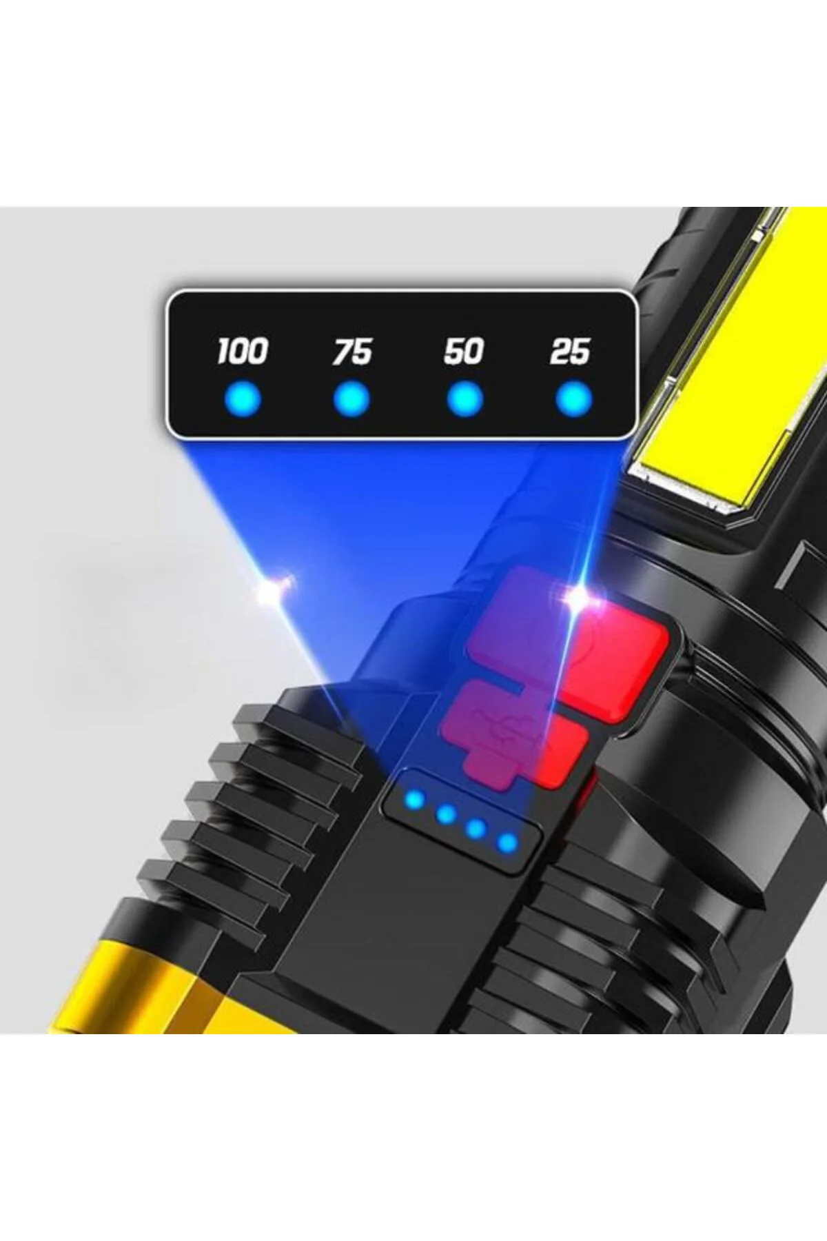 USB Şarjlı 4 Modlu El Feneri