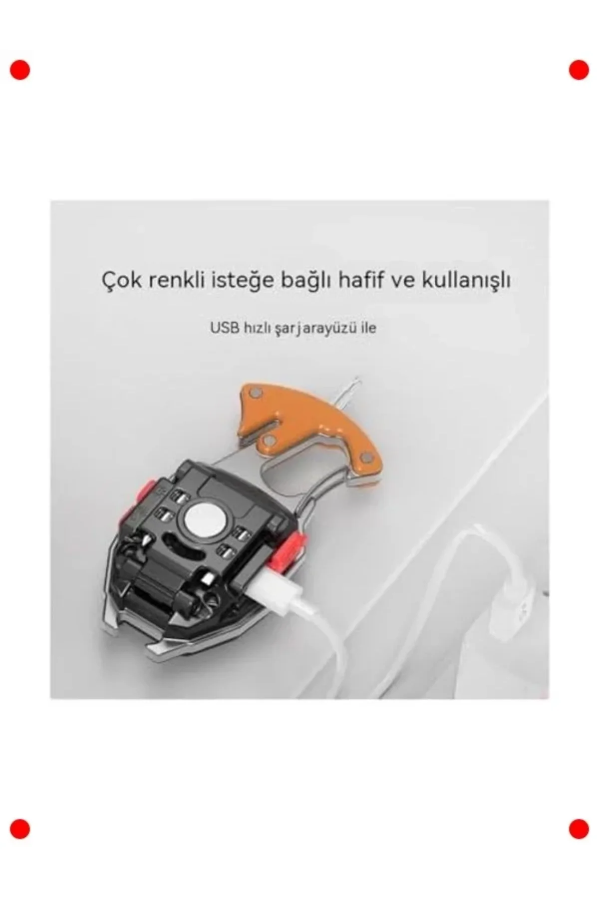 USB Şarjlı 7 Modlu Çok Fonksiyonlu El Feneri