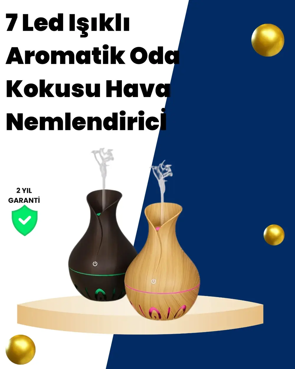 USB Şarjlı 7 Renk LED Işıklı Sessiz Çalışan Mini Hava Nemlendiric