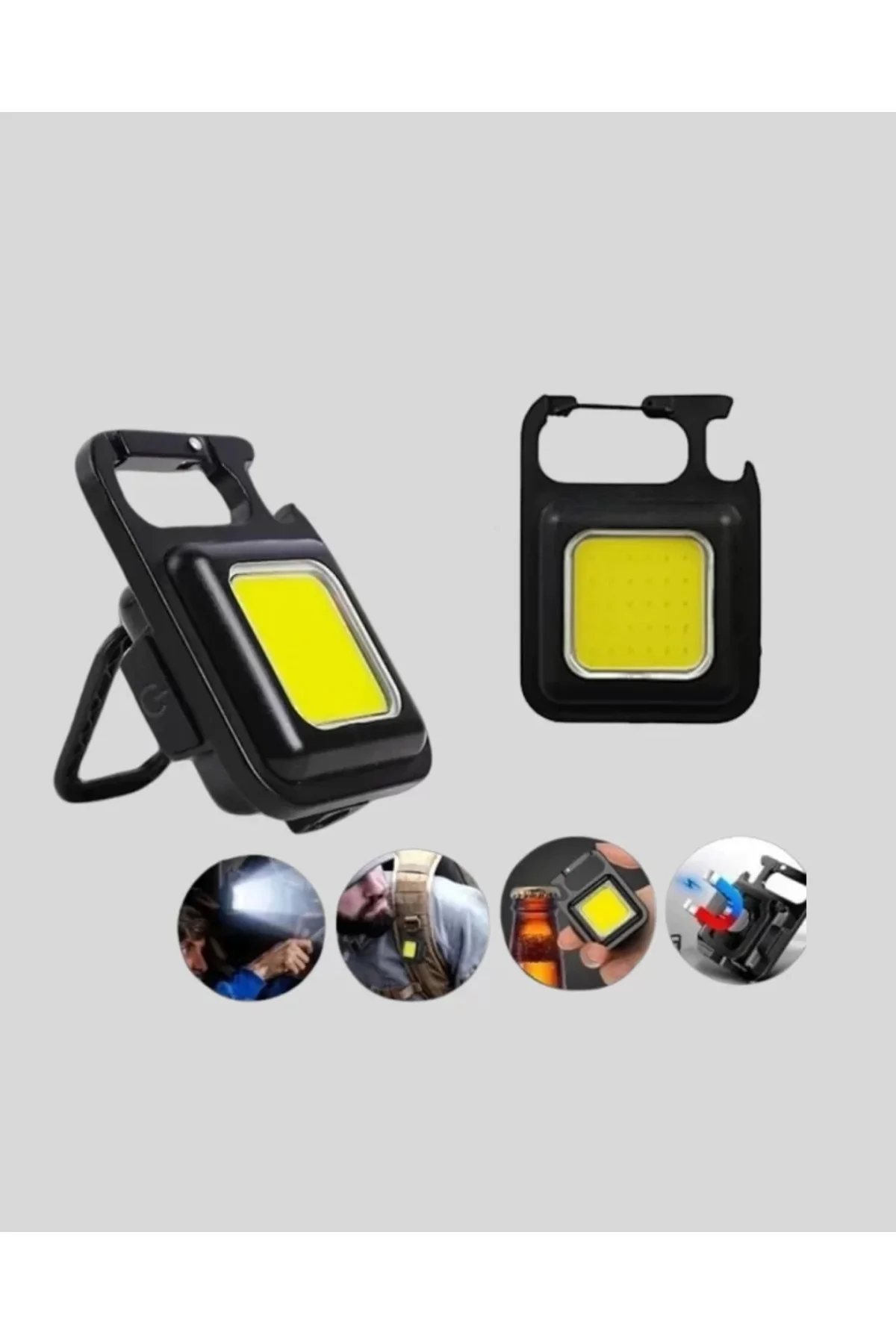 USB Şarjlı 800 Lümen LED Fener – Mini Boy, 3 Işık Modlu, Anahtarl