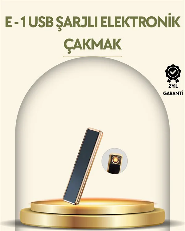 USB Şarjlı Alevsiz Elektronik Çakmak – Rüzgara Dayanıklı, Gazsız ve Güvenli