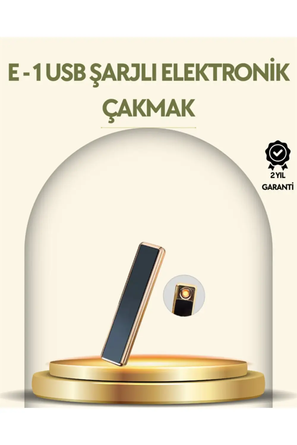 USB Şarjlı Alevsiz Elektronik Çakmak – Rüzgara Dayanıklı, Gazsız,