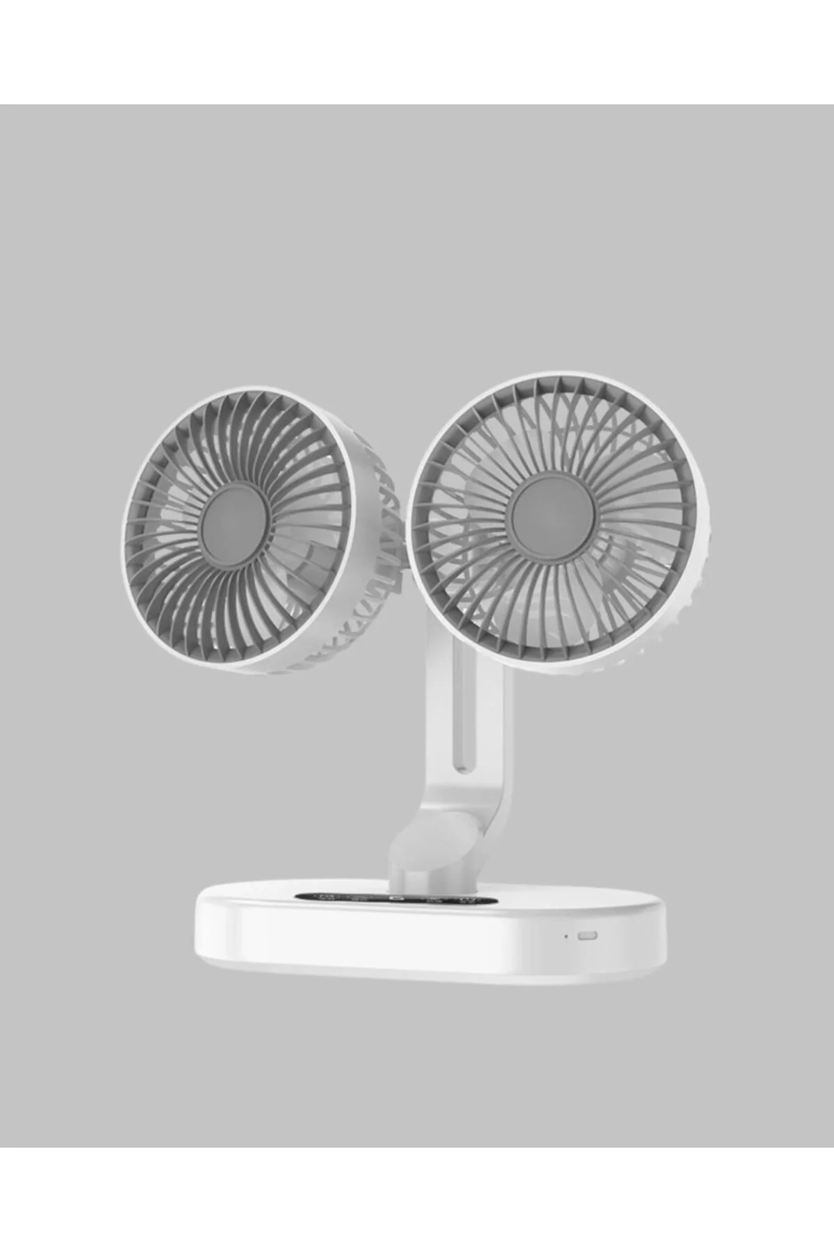 Usb Şarjlı Çift Kafalı Vantilatör – 720° Döner Başlık Ve Sessiz Ç