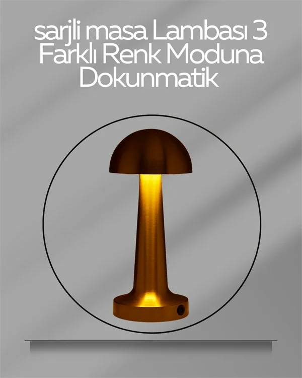 USB Şarjlı Dokunmatik LED Masa Lambası – 3 Renk Modu &amp; Dimmer Fiyatı, Yorumları ve Özellikleri