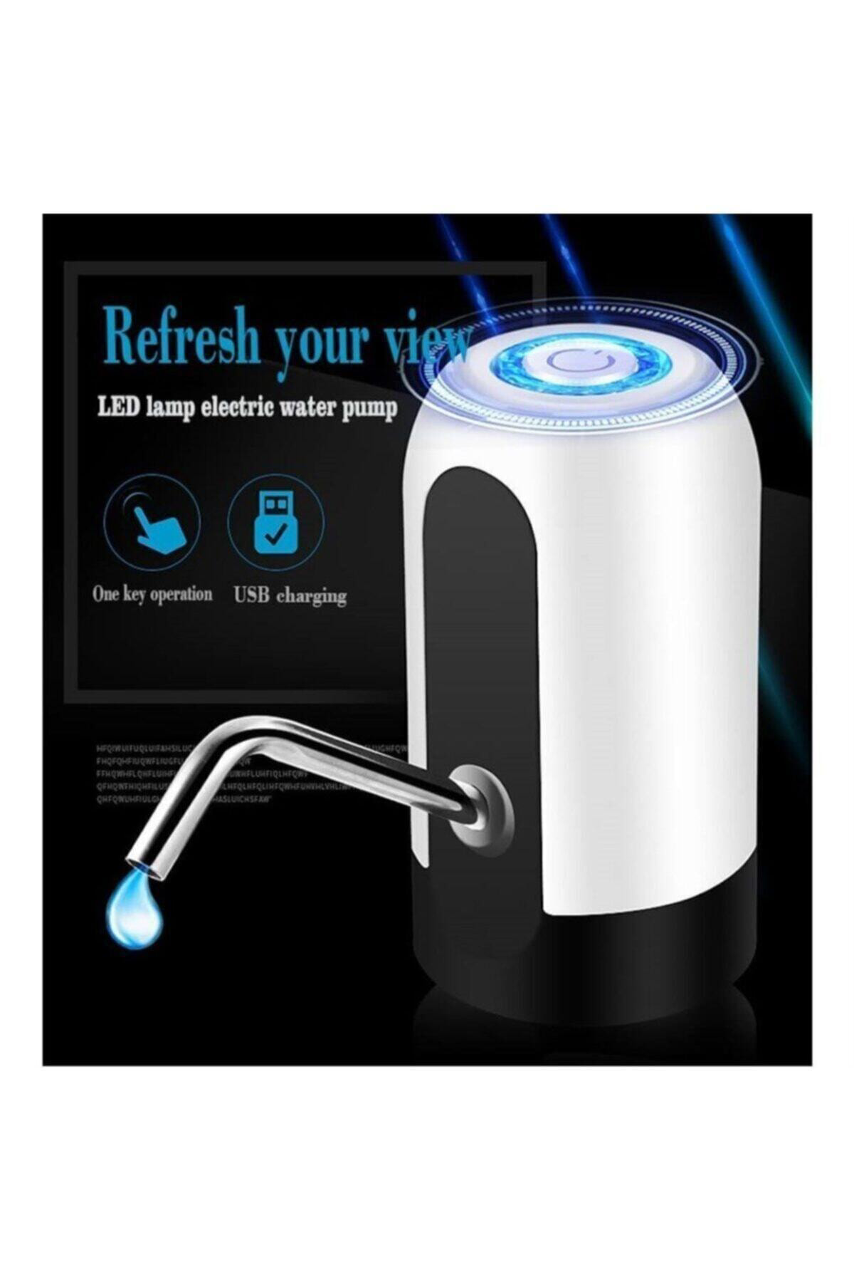 Usb Şarjlı Elektrikli Otomatik Damacana Su Pompası Beyaz
