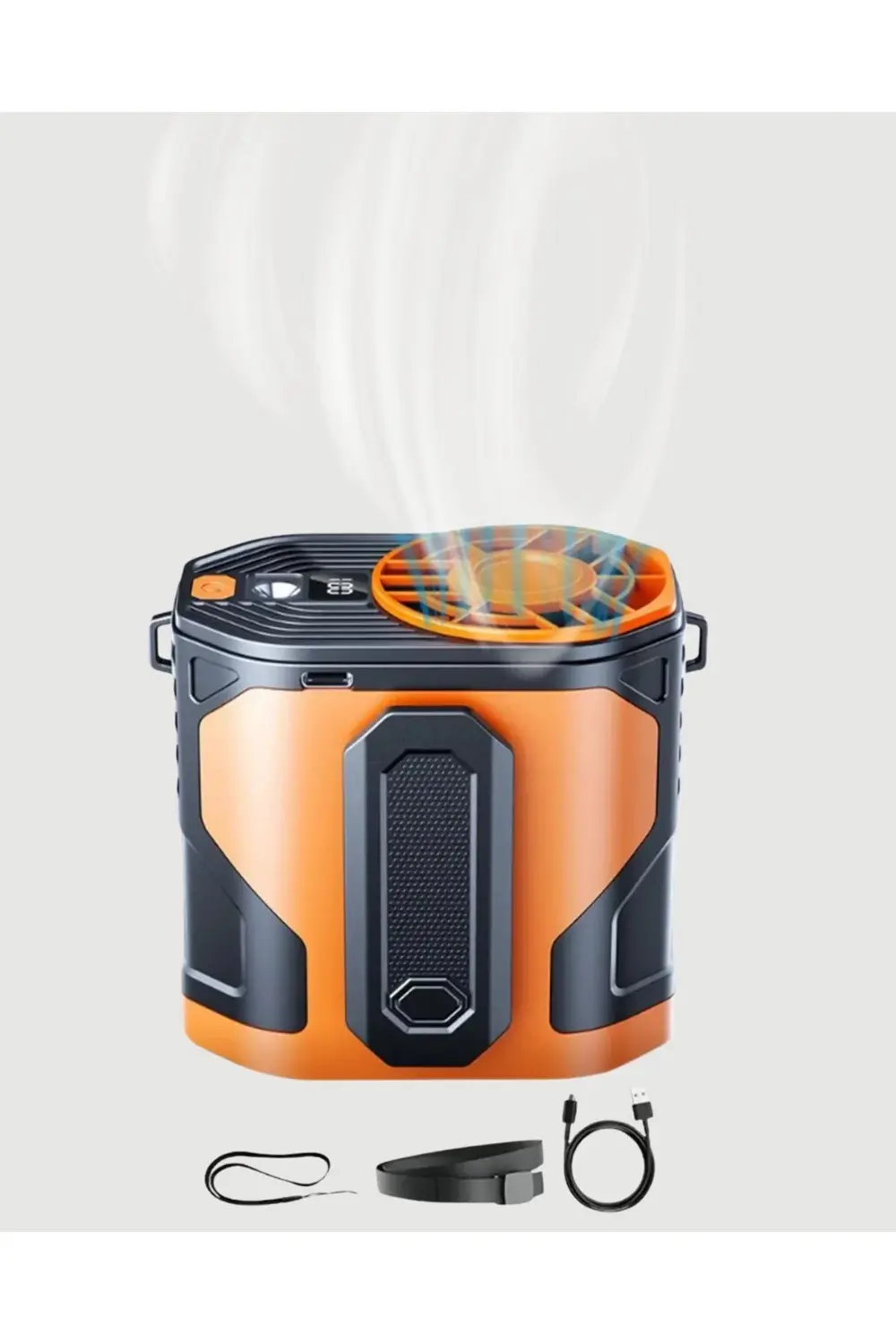 USB Şarjlı Güçlü Hız Ayarlı El ve Bel Fanı