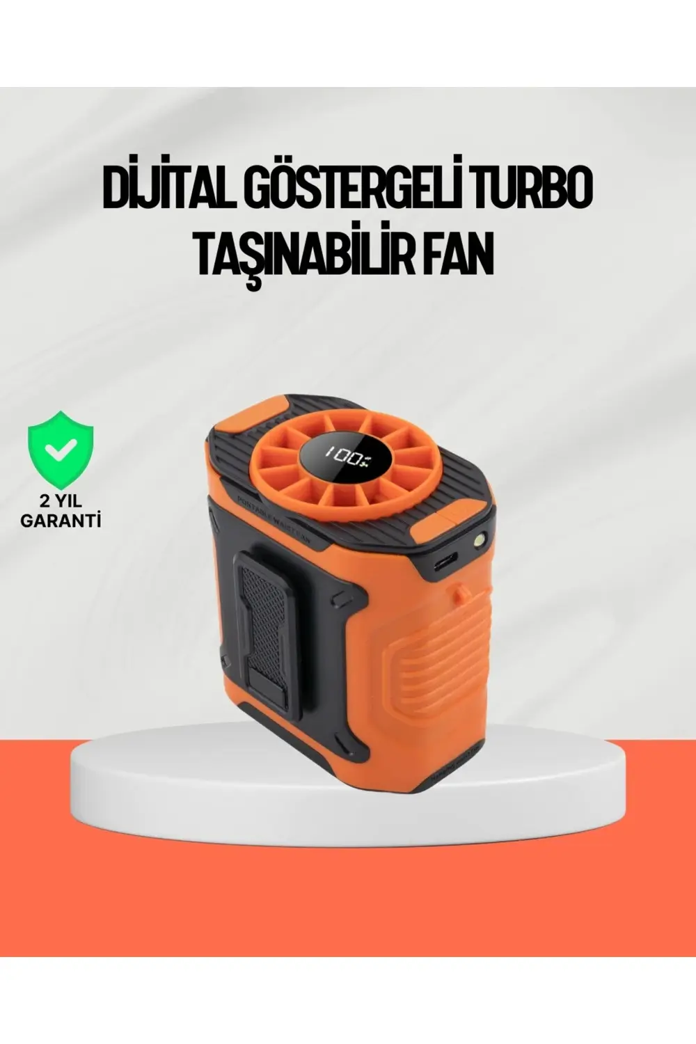 USB Şarjlı Güçlü Hız Ayarlı El ve Bel Fanı