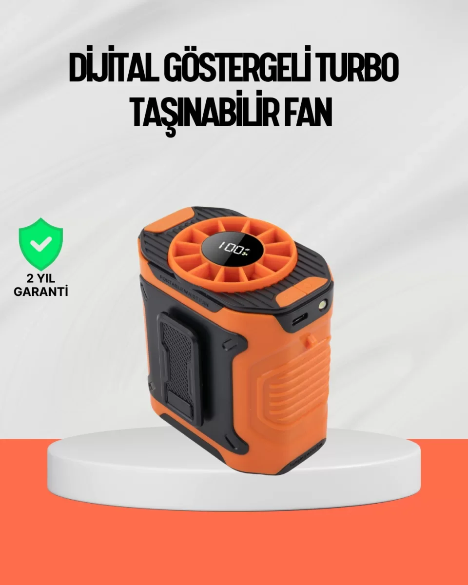 USB Şarjlı Güçlü Hız Ayarlı El ve Bel Fanı - Lisinya