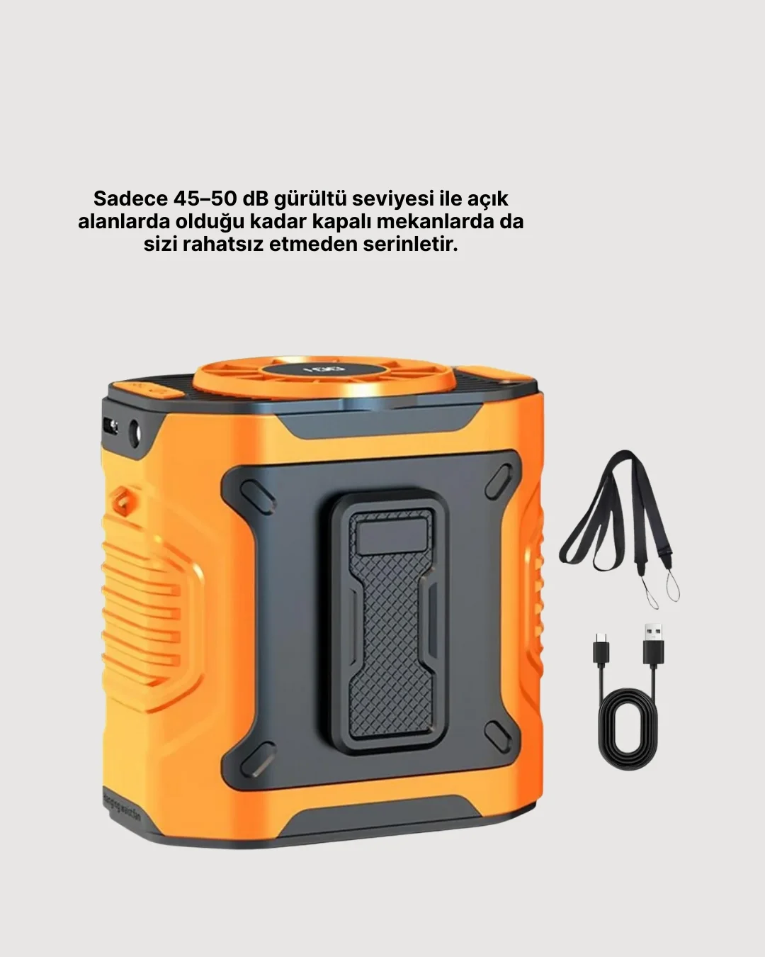 USB Şarjlı Güçlü Hız Ayarlı El ve Bel Fanı