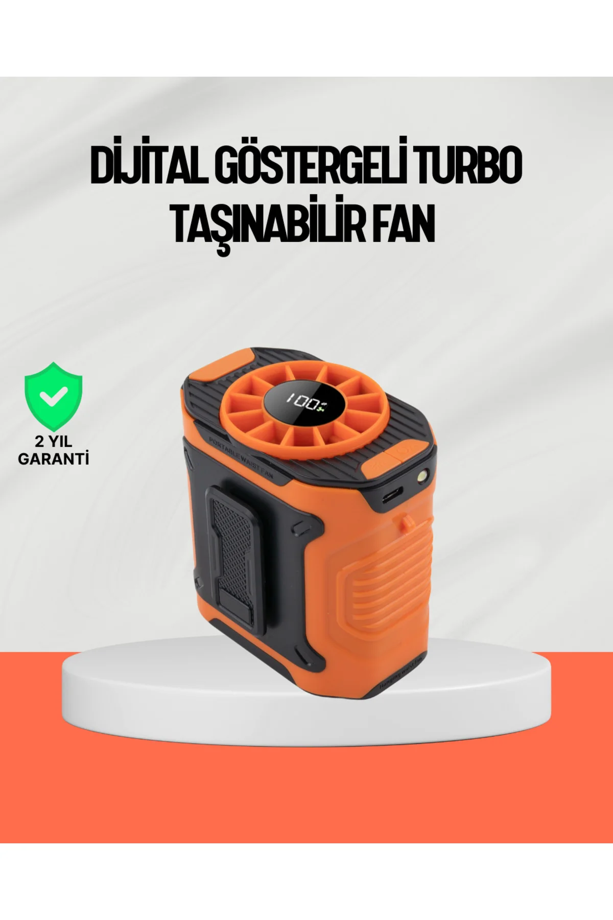 USB Şarjlı Güçlü Hız Ayarlı El ve Bel Fanı