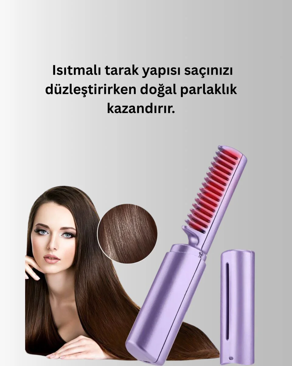 USB Şarjlı Kablosuz Saç Düzleştirici - Hızlı ve Pratik Saç Düzleştirme