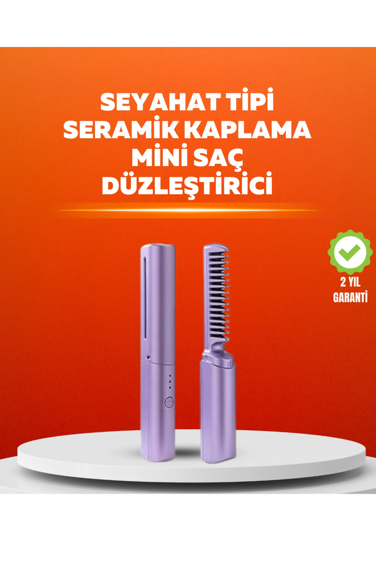 USB Şarjlı Kablosuz Saç Düzleştirici – Seyahat ve Günlük Kullanım