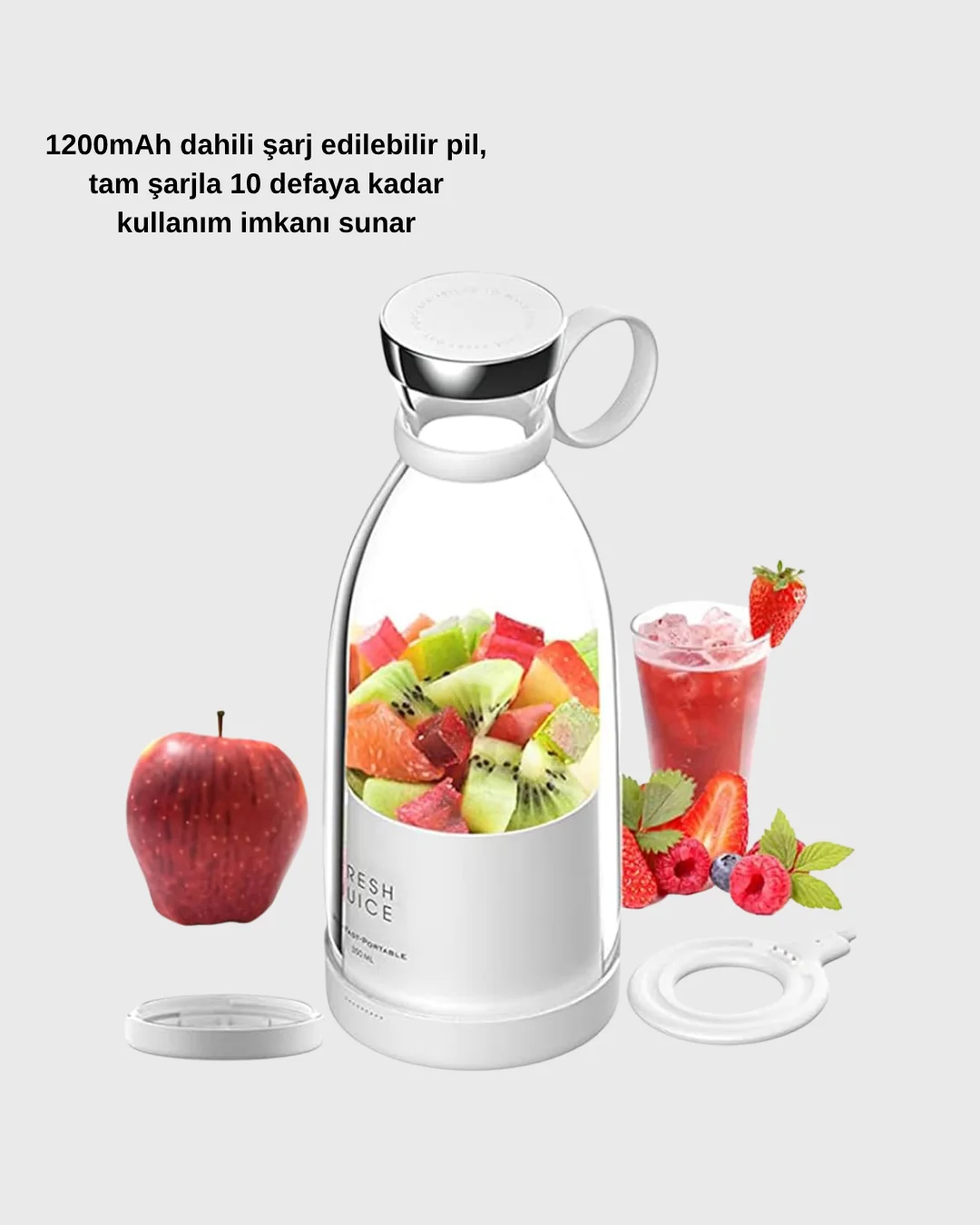 USB Şarjlı Kablosuz Blender – Taşınabilir, Kompakt ve Çevre Dostu