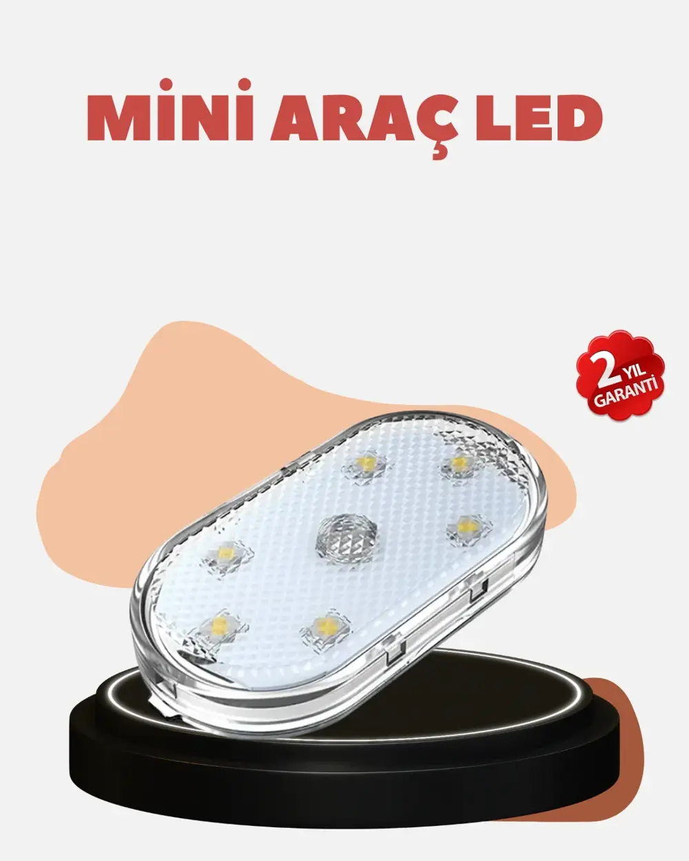 USB Şarjlı Kablosuz Manyetik Montajlı Mini LED Işık