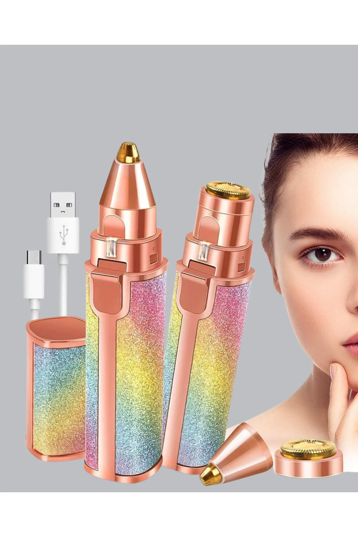 USB Şarjlı Kaş ve Yüz Tüy Alma Cihazı – Taşınabilir ve Acısız Kul