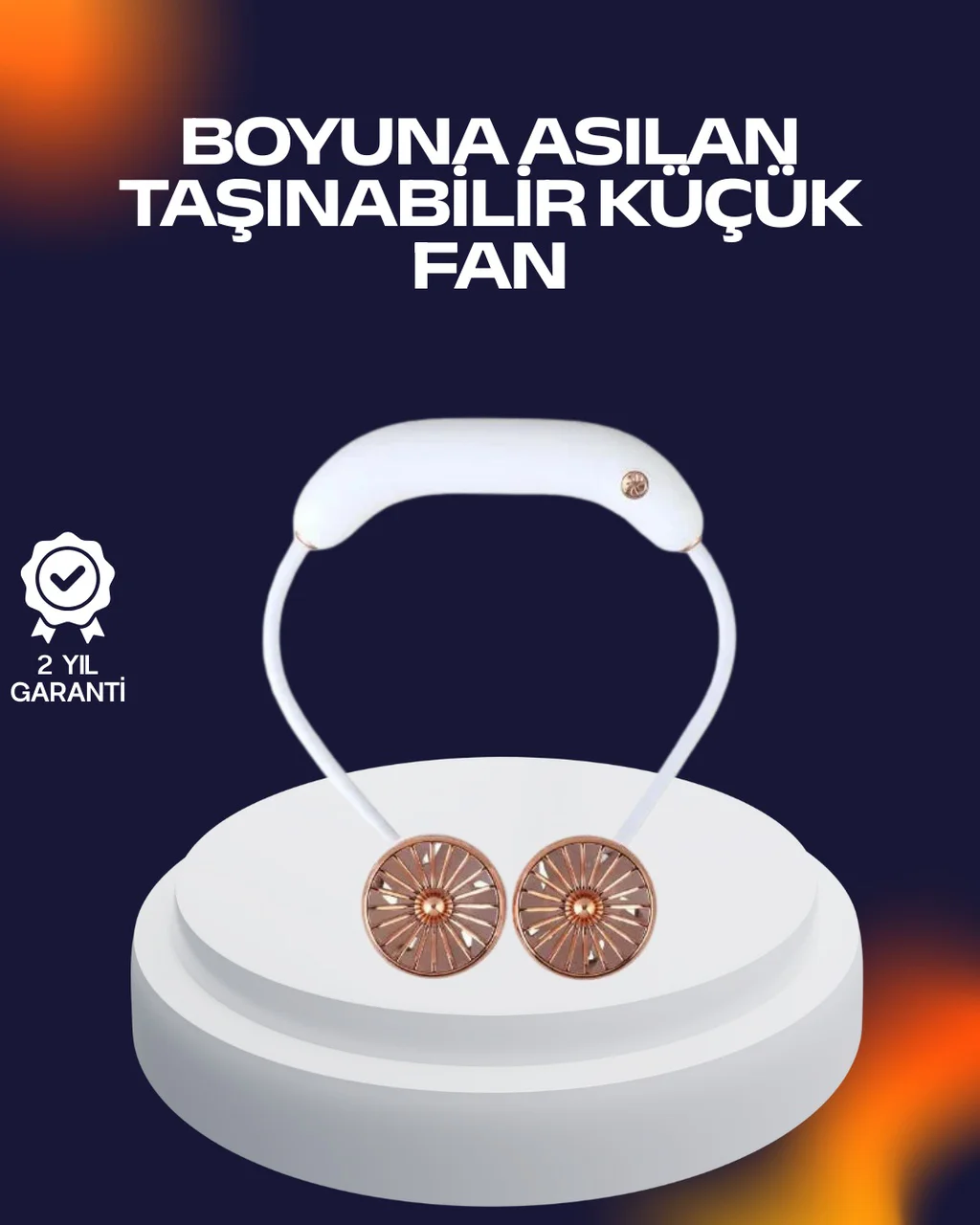 Usb Şarjlı Katlanabilir Mini Boyun Fanı 1 3 Saat Kullanım - Lisinya