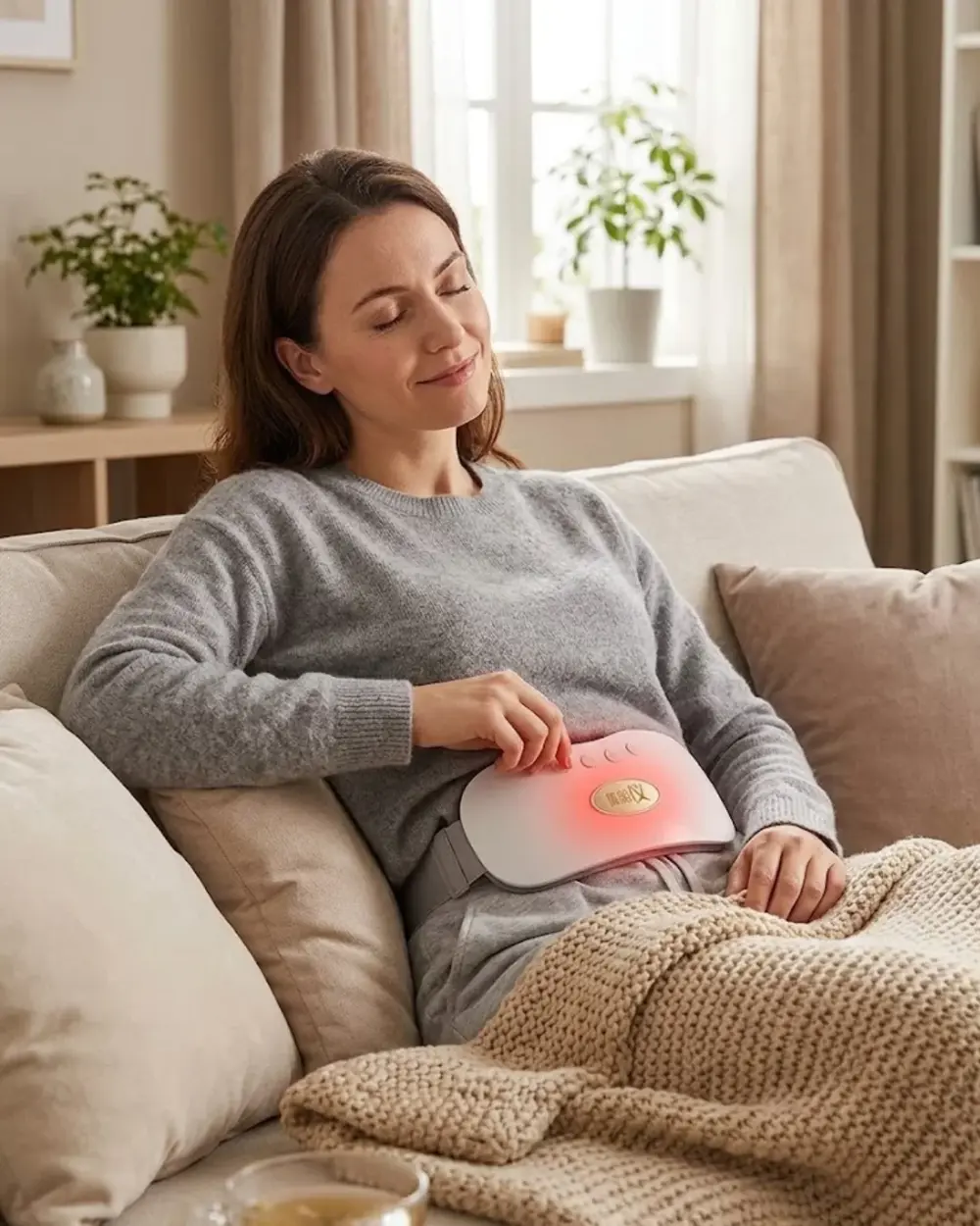 USB Şarjlı Kızılötesi Isıtmalı Titreşimli Kadın Bel ve Karın Masa