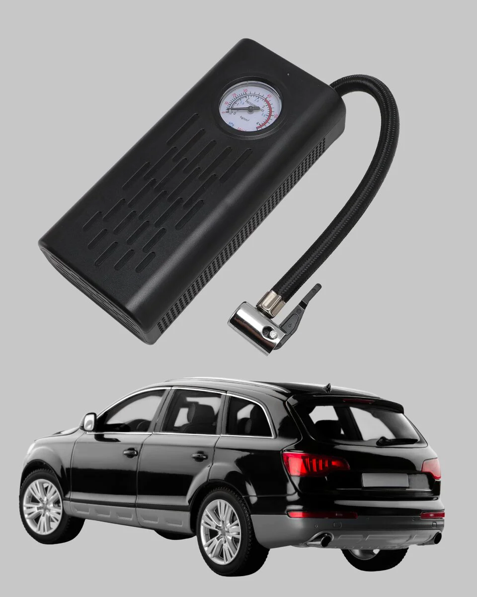 USB Şarjlı Kompakt Elektrikli Hava Kompresörü 3000 mAh - Lastik Pompası ve Şişirici