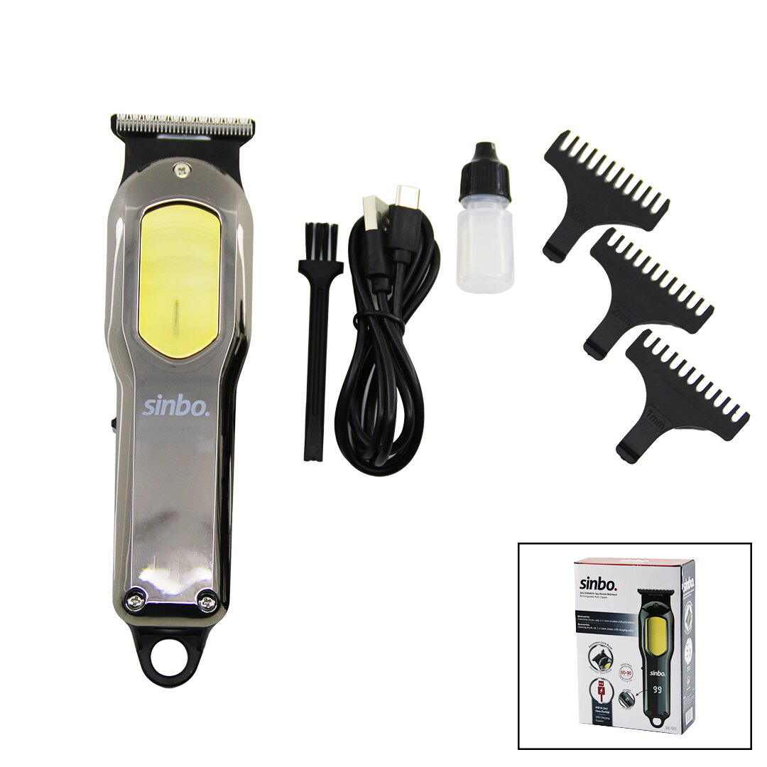USB ŞARJLI - LCD GÖSTERGELİ SAÇ KESME TRAŞ MAKİNESİ GÖVDE KROM KA
