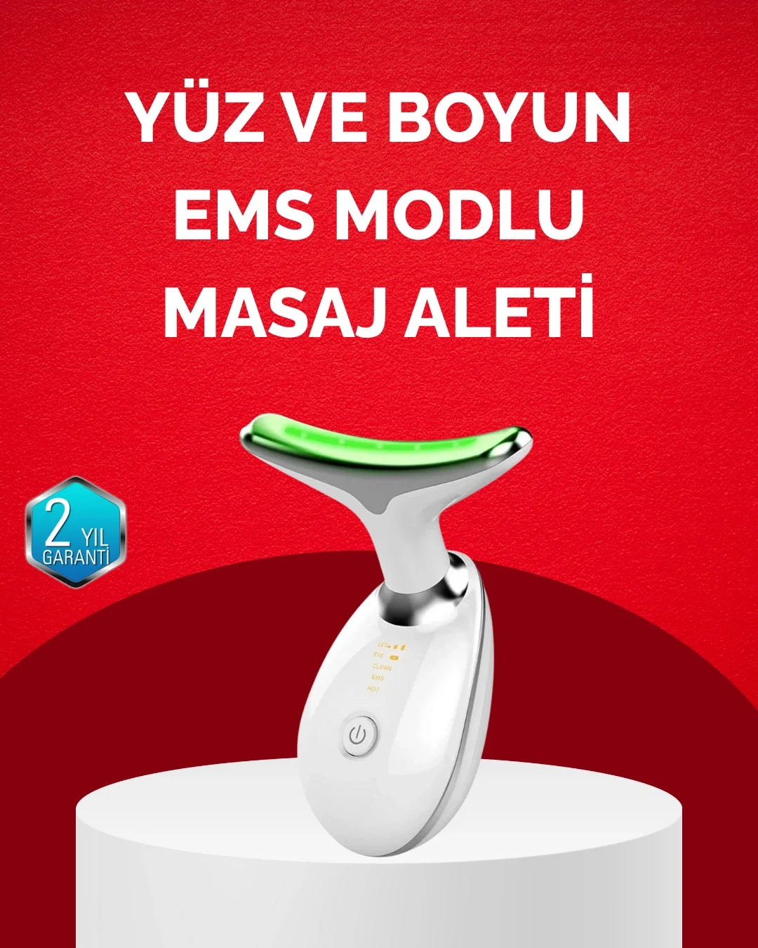 USB Şarjlı LED Işık Terapili Yüz Boyun Bakım Cihazı USB Şarjlı LED Işık Terapili Yüz Boyun Bakım Cihazı